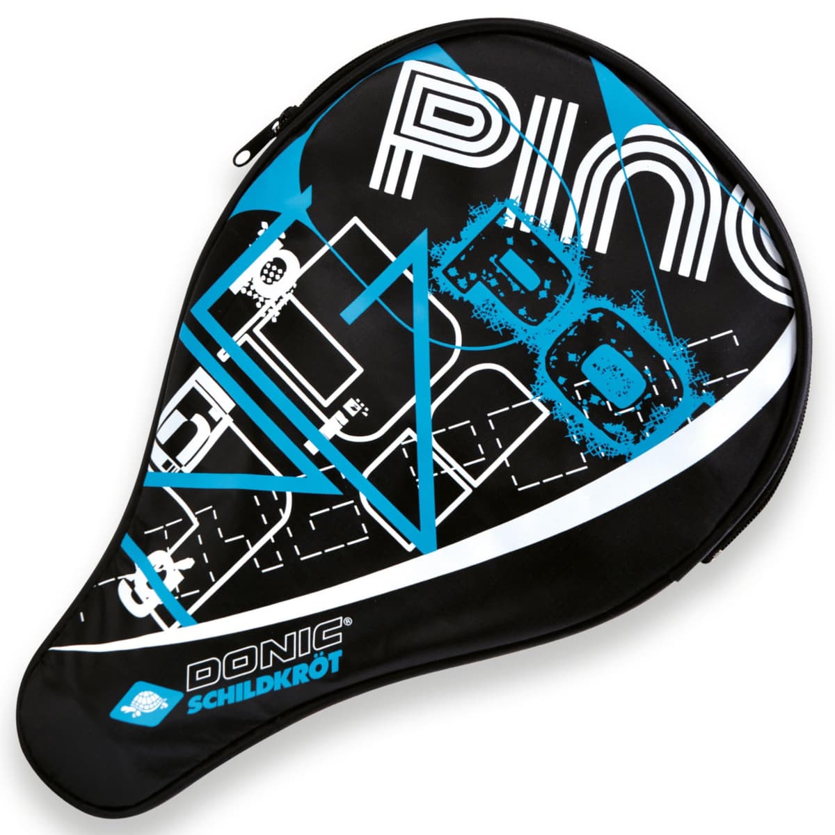 Donic-Schildkröt Funda para Raqueta de Tenis de Mesa Classic, Compartimiento para 3 Pelotas, Multicolor, 818506