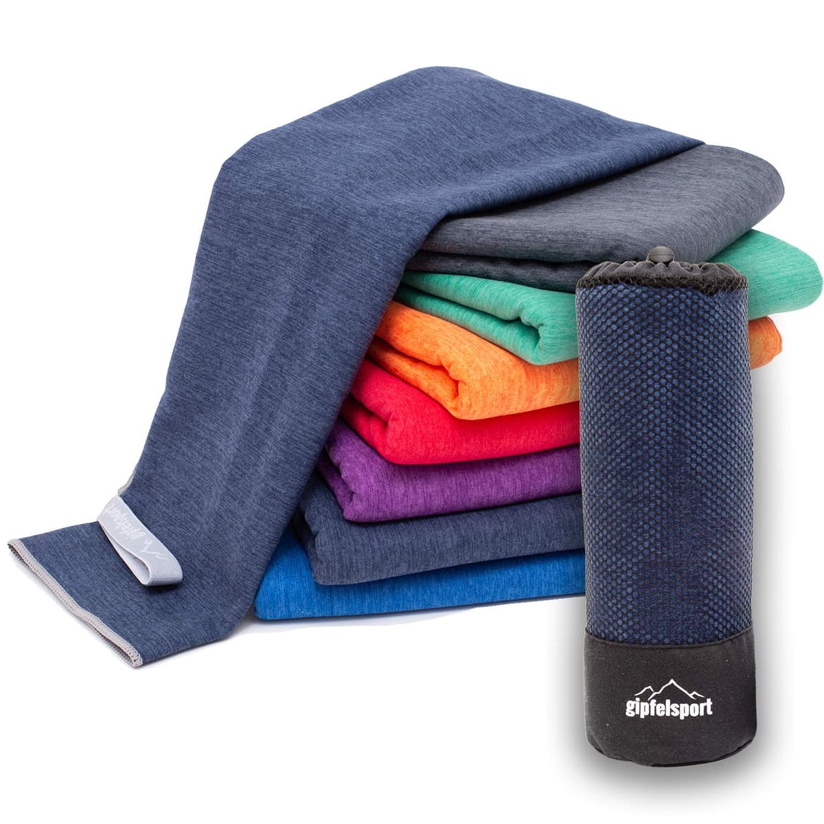 gipfelsport Toalla de Microfibra | Toalla de baño de Microfibra, Toalla de Viaje, Toalla de Playa | De Secado rápido, Ultra Ligero, Ahorro de Espacio | para niños, Hombres y Mujeres — view 30