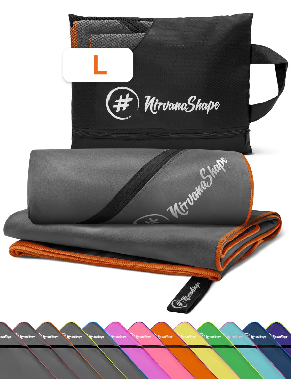 NirvanaShape Toallas de Microfibra | Absorbentes, Ligeras, de Secado rápido | Toallas de baño, Toalla de Viaje, Toallas Deportivas | Ideales para Viajar, IR al Gimnasio, la Playa, Practicar Yoga — view 66