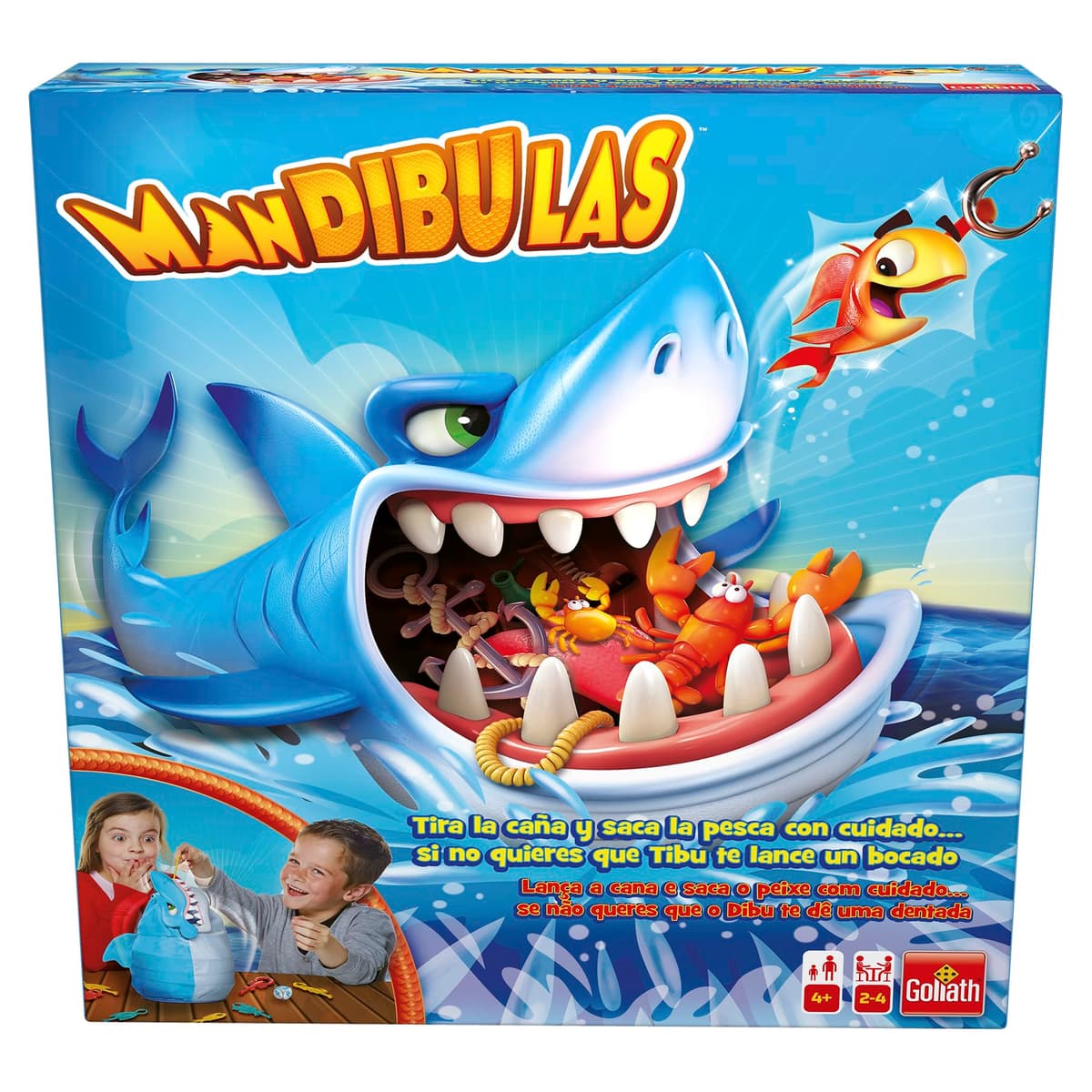 Jaws, Board Game. The funniest fishing, Game for children from 4 years. Rescue the sea animals without the Shark catching you. Get the fish out of their jaw with your fishing rod