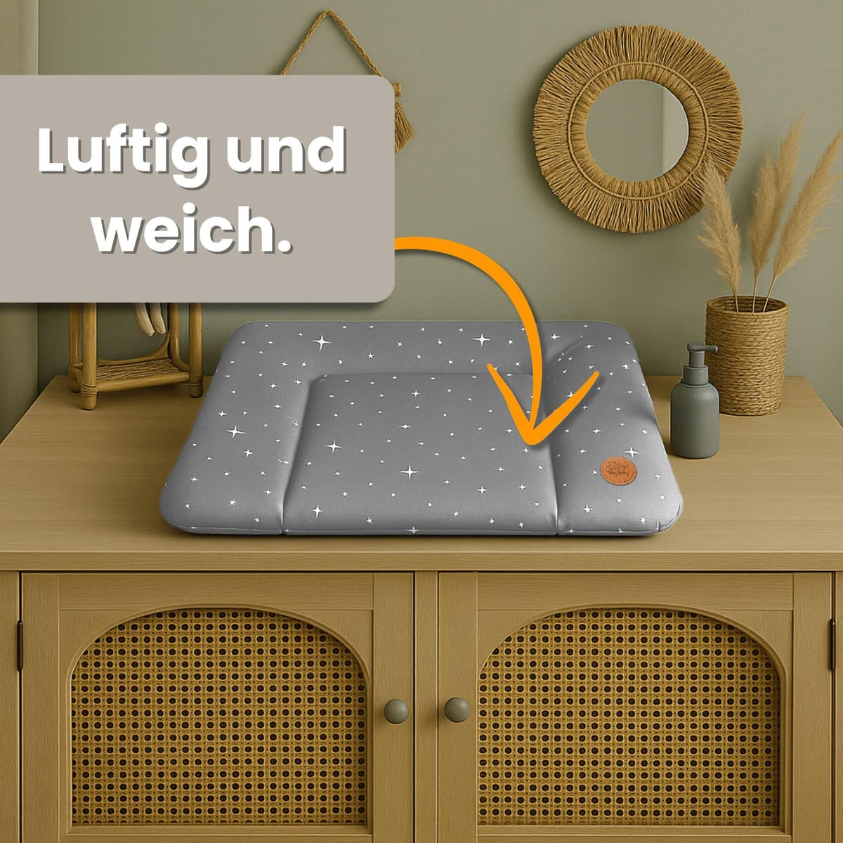 Cambiador bebe 70x50 cm - colchon impermeable portátil para comoda o lavadora cojin muda cómoda trocador fraldas colchón colchoneta fácil de limpiar Oeko-Tex África — view 3