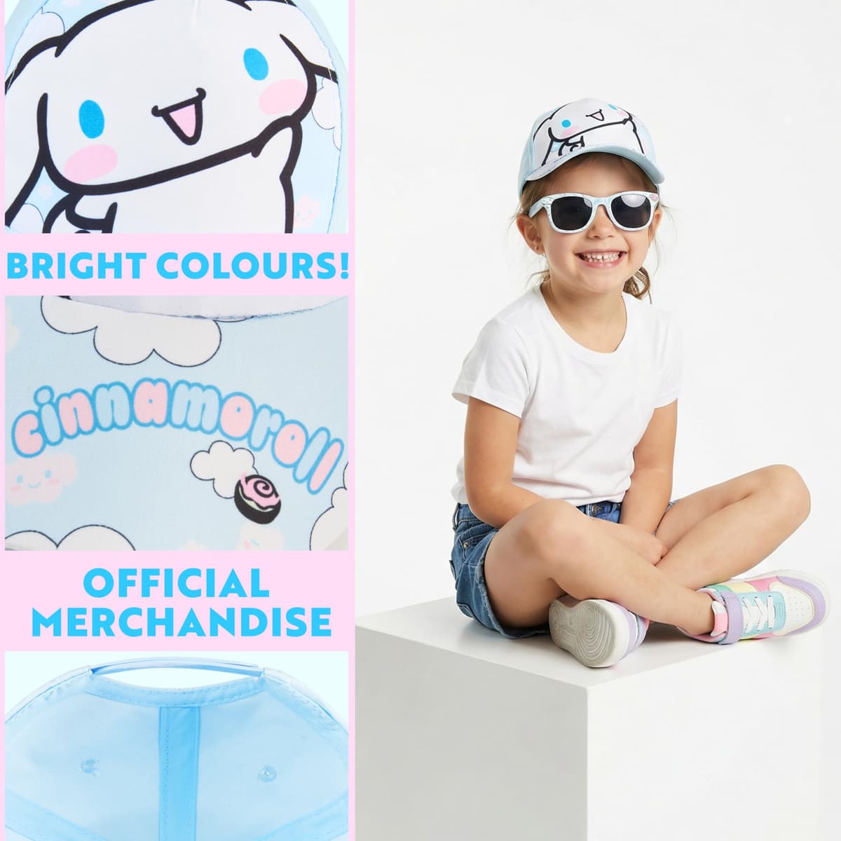 Disney Stitch | Hello Kitty | Care Bears Set Gafas de Sol y Gorra Niña, Protección UV400, Gorra Ajustable, Accesorios de Viaje, Regalo para Niña — view 4