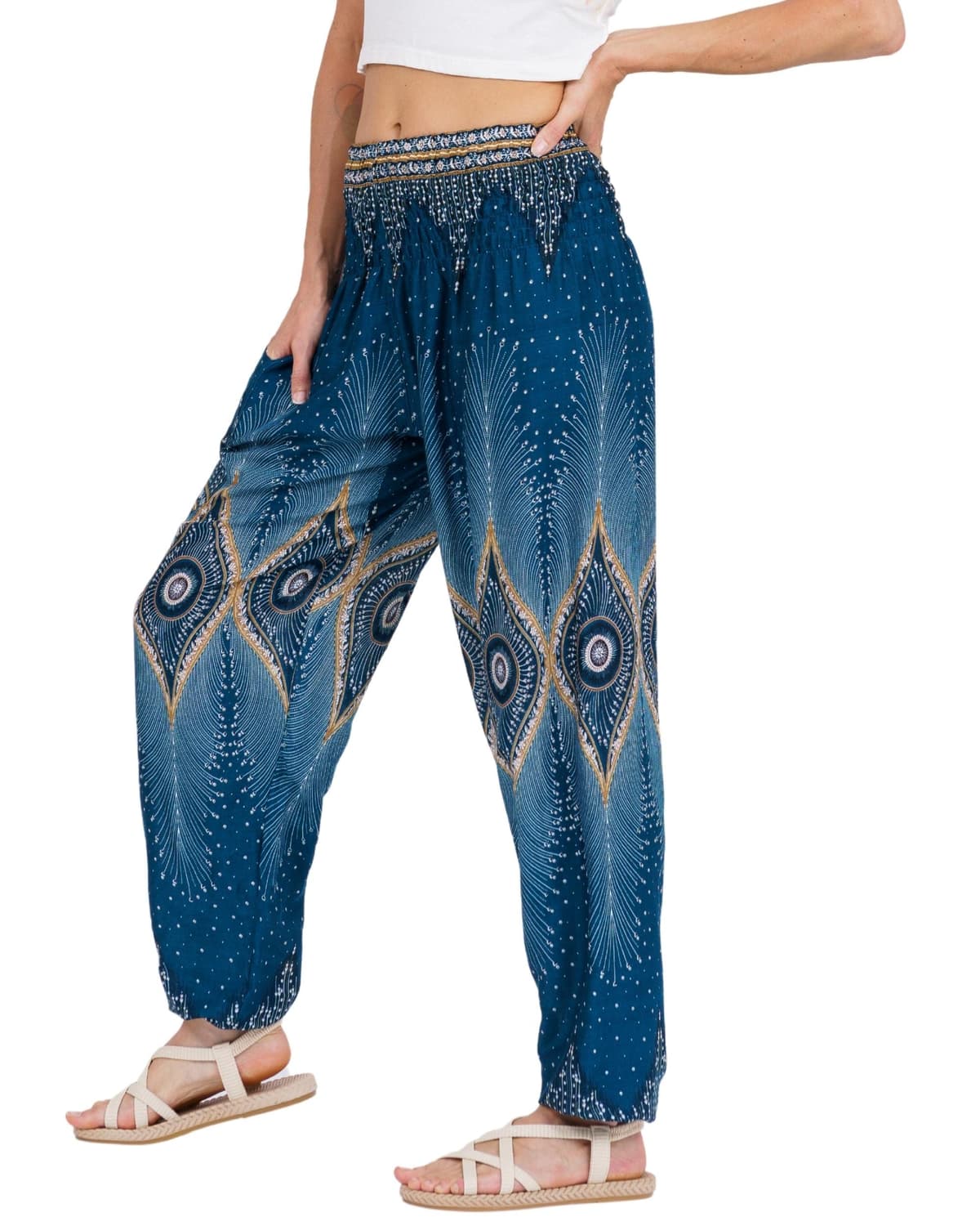 Lofbaz Harem Pants for Women Yoga Boho Hippie Clothing Womens Palazzo Bohemian Pajama Trousers Beach Indian Gypsy Genie Clothes — view 28