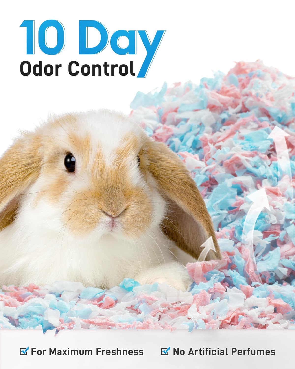 BUCATSTATE Hamster Bedding 20L, 99% Dust-Free and Odor Control Guinea Pig Bedding, Natural Paper Rabbit Bedding for Cages Rat Syrian Dwarf Hamster Hedgehog (Confetti) — view 5