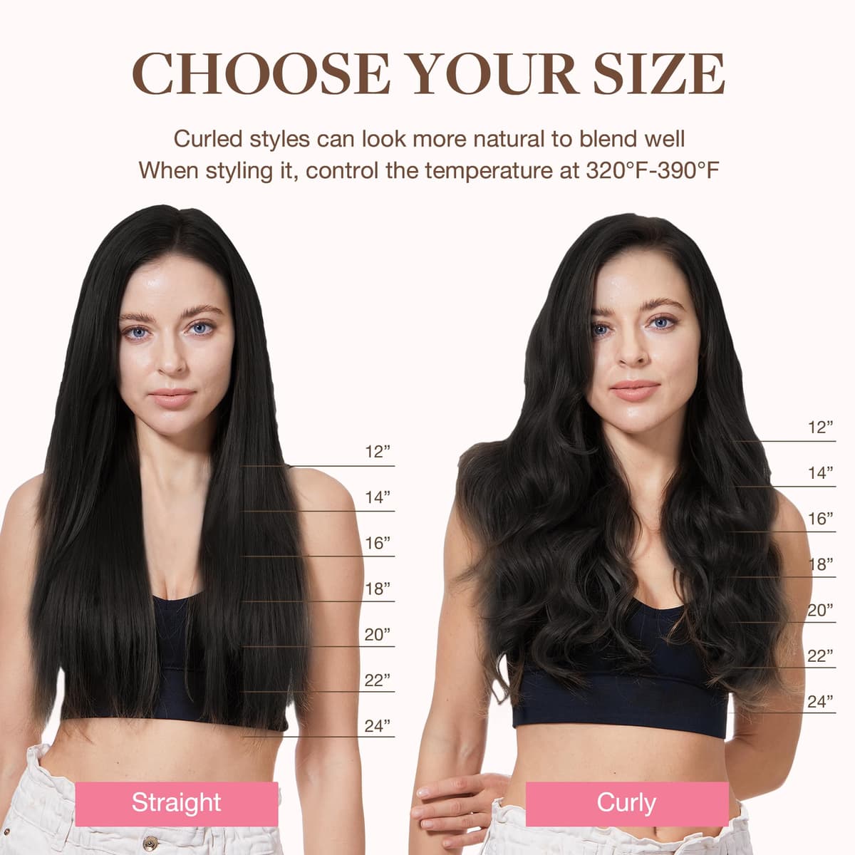 GOO GOO Clip in Hair Extensions Human Hair, 22inch 120g 7Pcs, #1B Natural black, Hair extensions for women, Human Hair Extensions Clip in — view 8