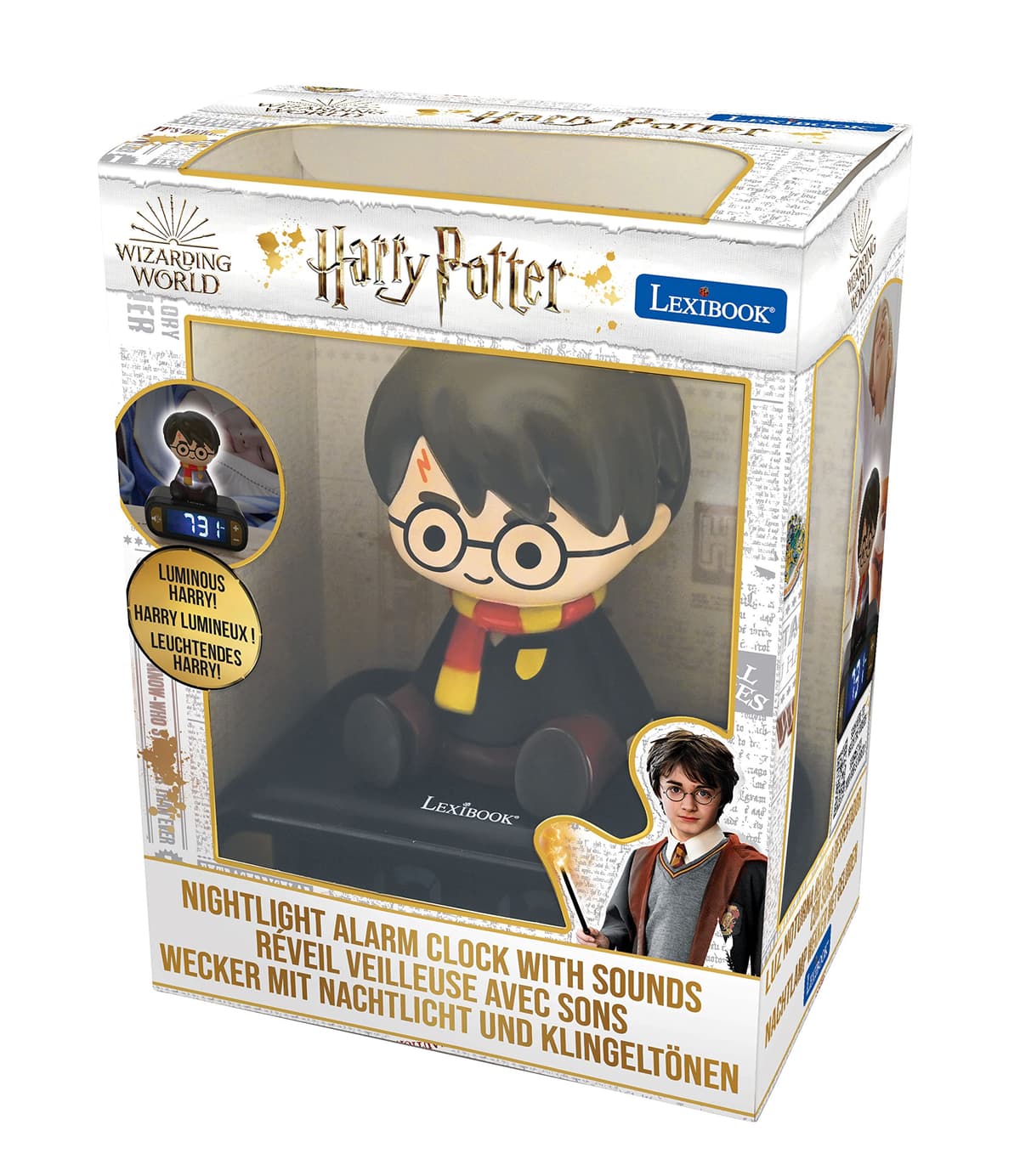 LEXIBOOK Despertador Harry Potter con Pantalla LCD Digital y luz de Noche integrada, Color Negro — view 5