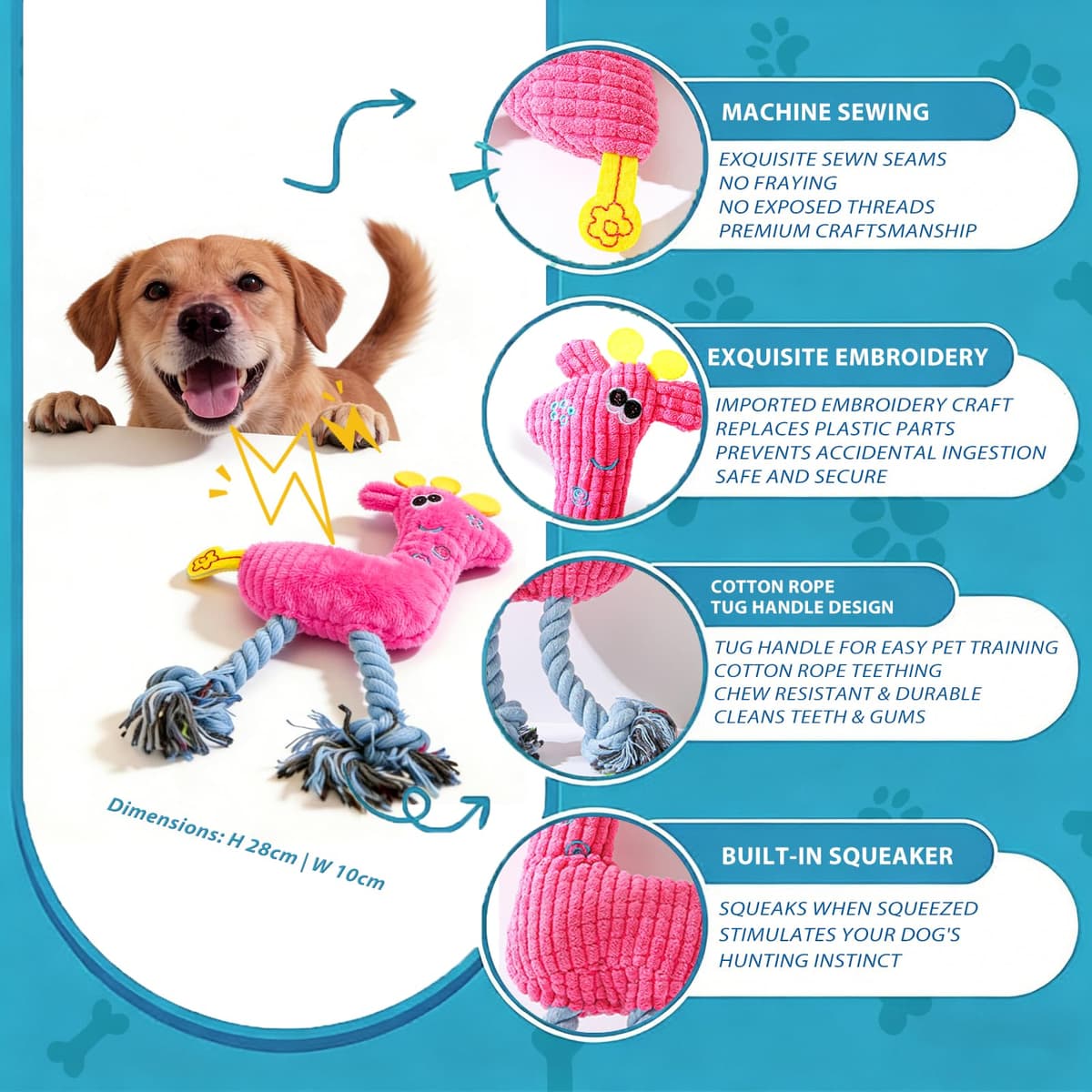 8 Piezas Juguetes para Perros,Juguete para Morder para Perro,uguete Perro ecológico, Seguro y Duradero se Puede Utilizar para Limpiar los Dientes de los Perros — view 3