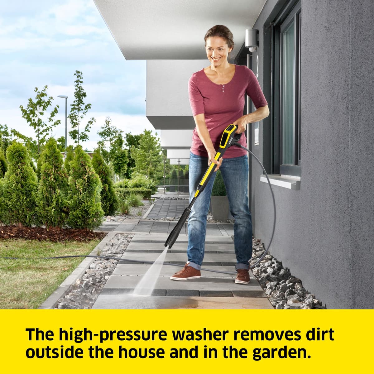 Kärcher K 4 Power Control Flex Pressure Washer, max. 130 bar,Flow Rate:420 l/h,Area Coverage: 30 m²/h,Water Filter,Weight: 11.5 kg, High-Pressure Hose,Dirt Blaster,Spray Lance,Standard,Yellow/Black — view 2