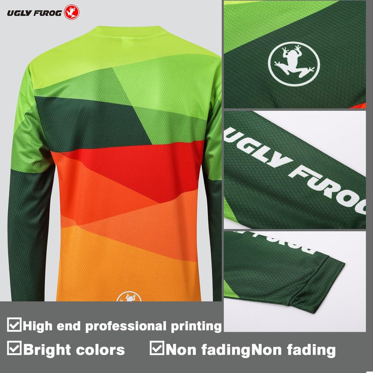 UGLY FROG Downhill Jersey Mens Bike Wear Rage Cycling/Motocross Clothes Mountain Bike Shirt MTB BMX — view 43