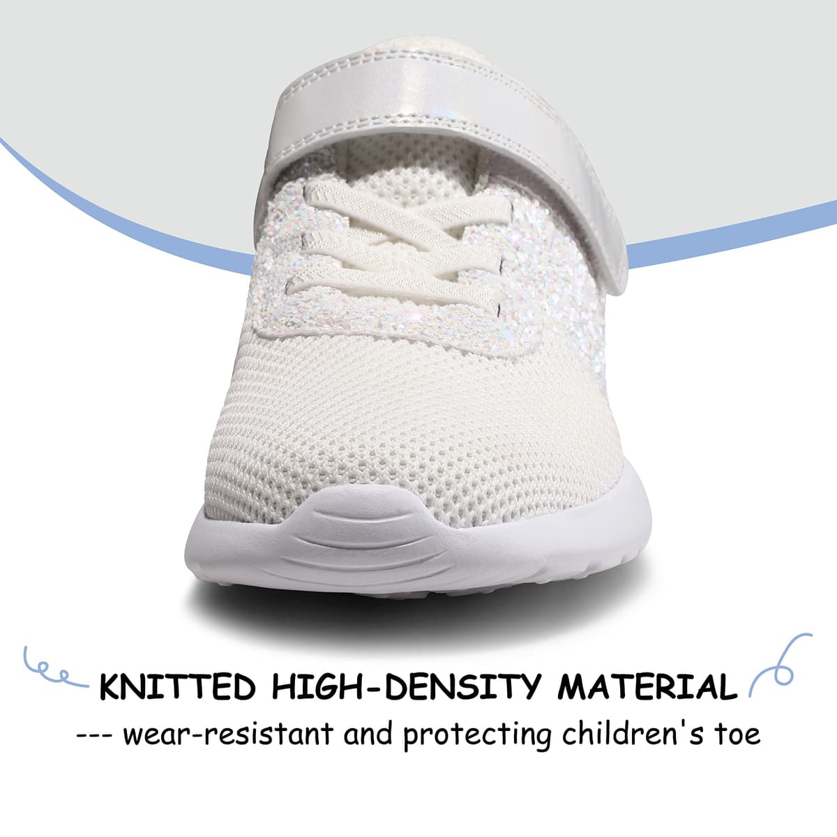 Harvest Land Girls Trainers Kids Athletic Shoes Toddlers Glitter Sneakers Breathable Tennis Running Sports Shoes — view 5