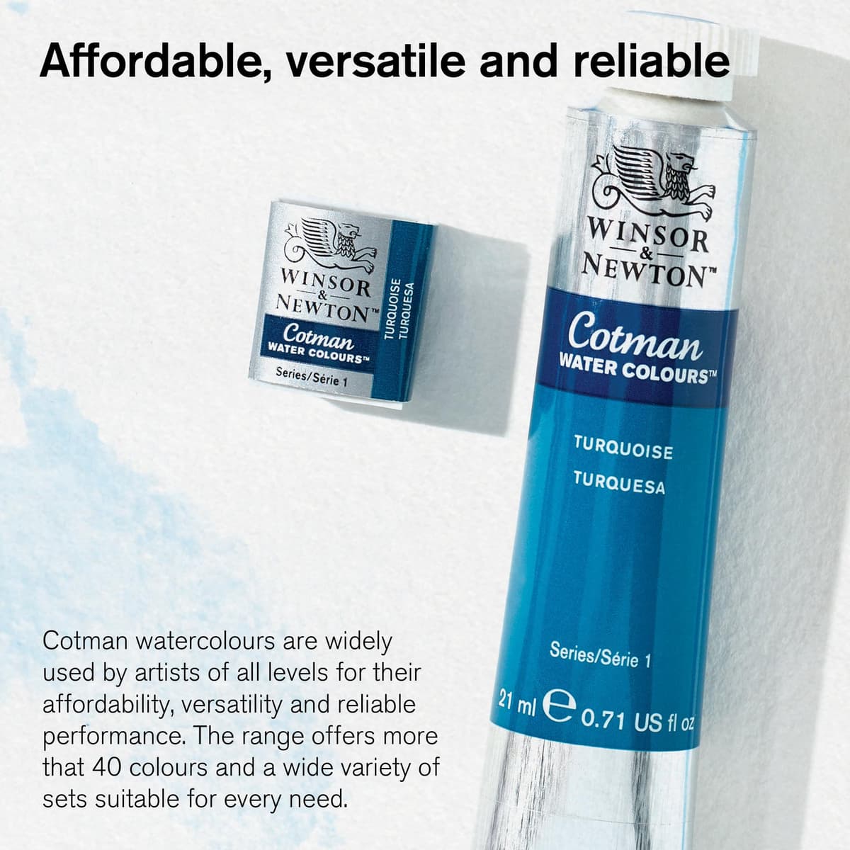 Winsor & Newton Cotman - Tubo Acuarela, 21 Ml, Negro De Humo — view 5