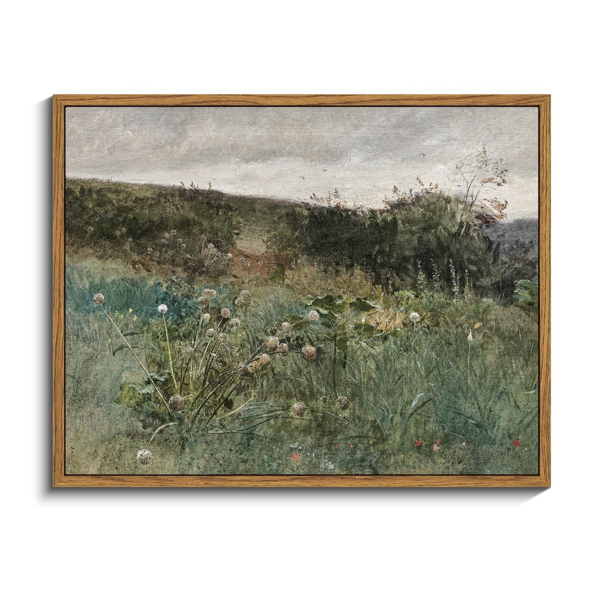 InSimSea Framed Canvas Wall Art, Meadow with Flowers Painting, Landscape for Living Room, Bedroom, Home, Bathroom Decor, 8x10 — view 122