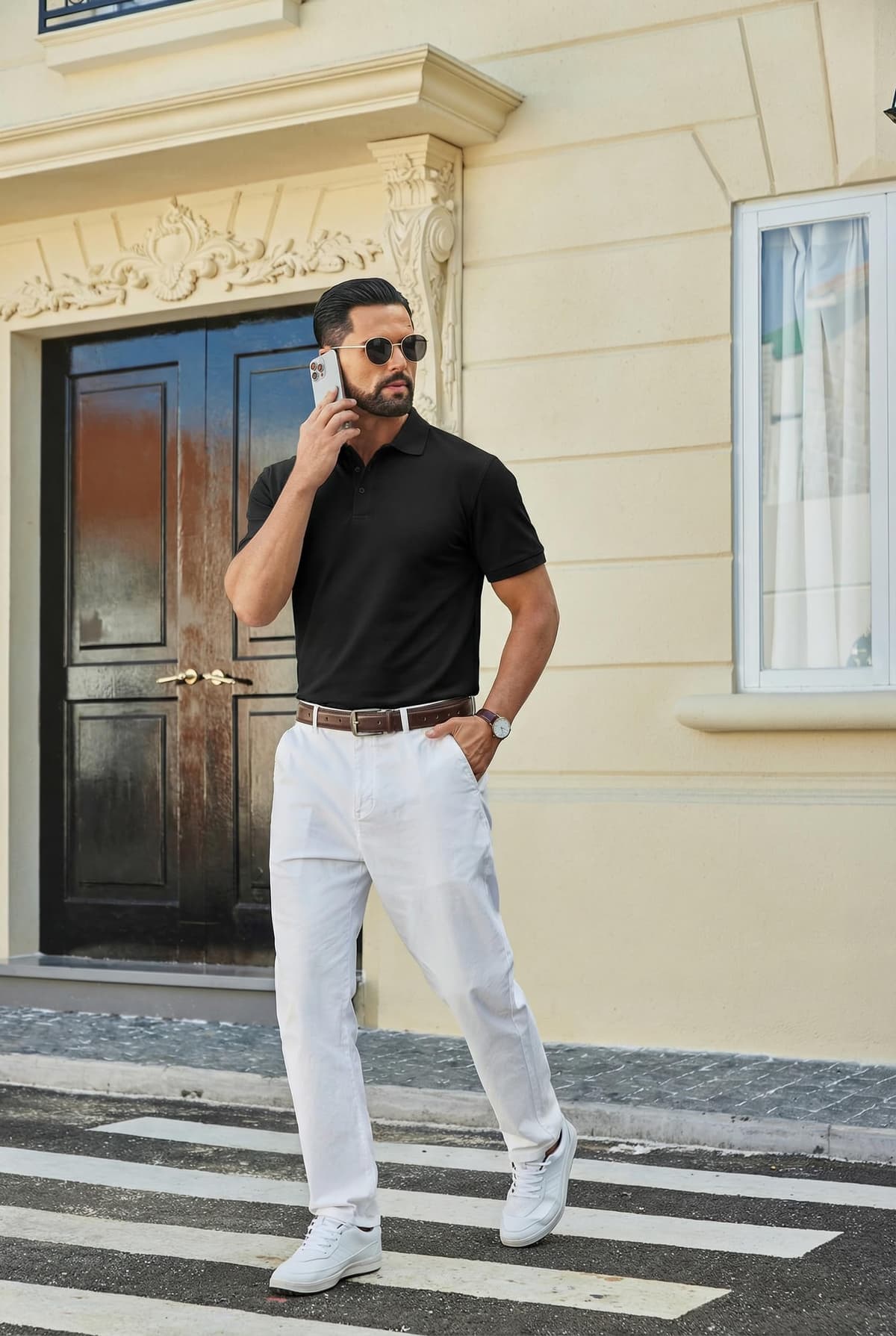 COOFANDY Polo Hombre Manga Corta de Algodón Básico Polo de Golf Casual Verano — view 4