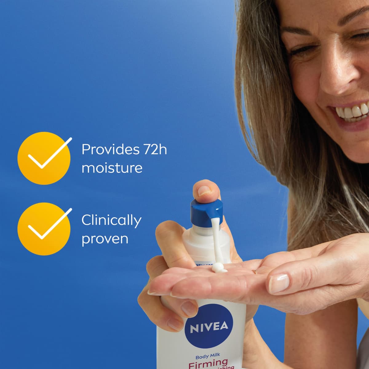 NIVEA Q10 60+ Mature Skin Body Lotion (400ml), Nourishing Firming Cream with Q10 and Argan Oil, NIVEA 72H Moisturising Cream for Ageing and Mature Skin — view 4