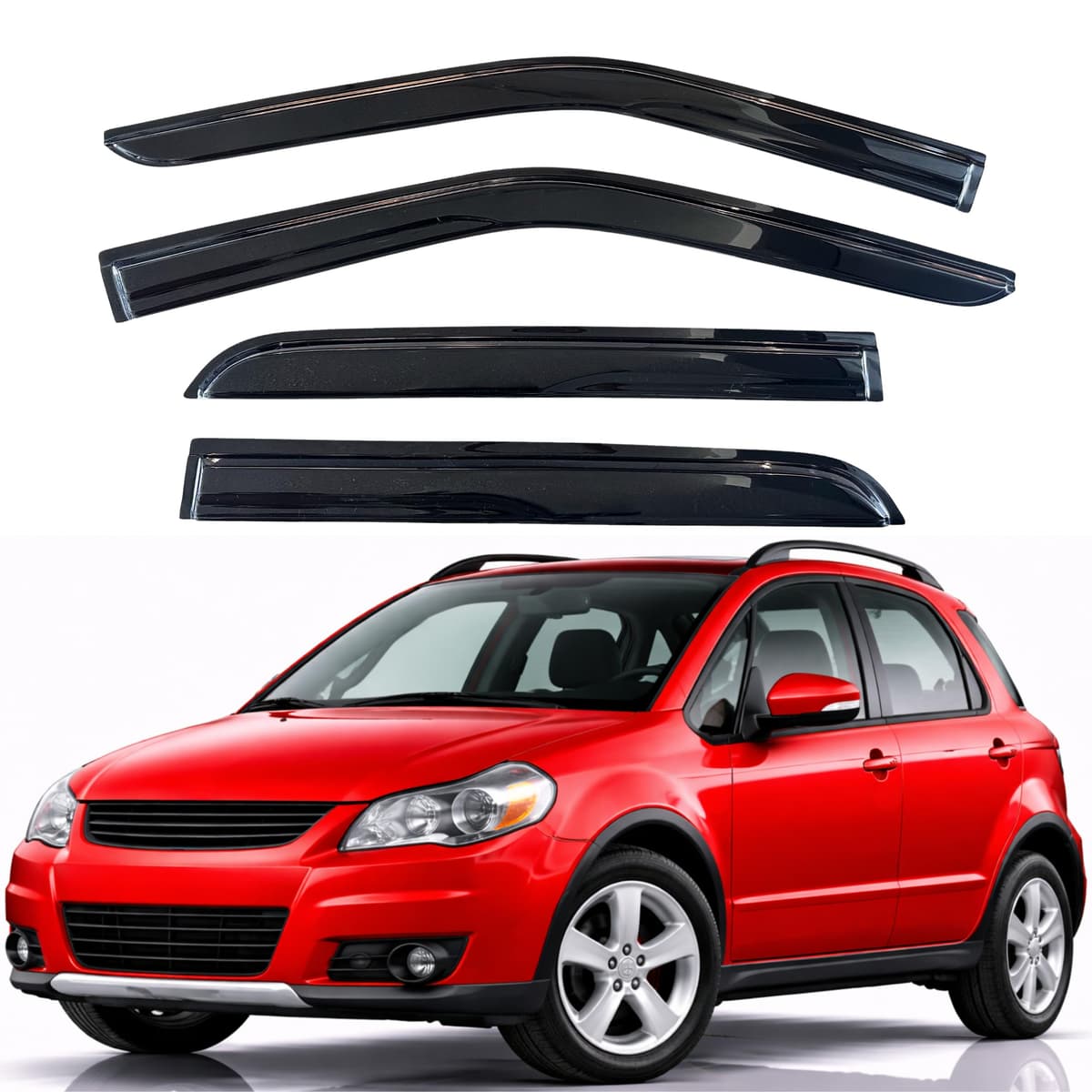 KPY Rain Guards Fit for 2006-2013 Lexus IS250 IS350, Out-Channel Window Visors Vent Wind Deflectors 4PC, Car Accessories for 06-13 Lexus is Series — view 214