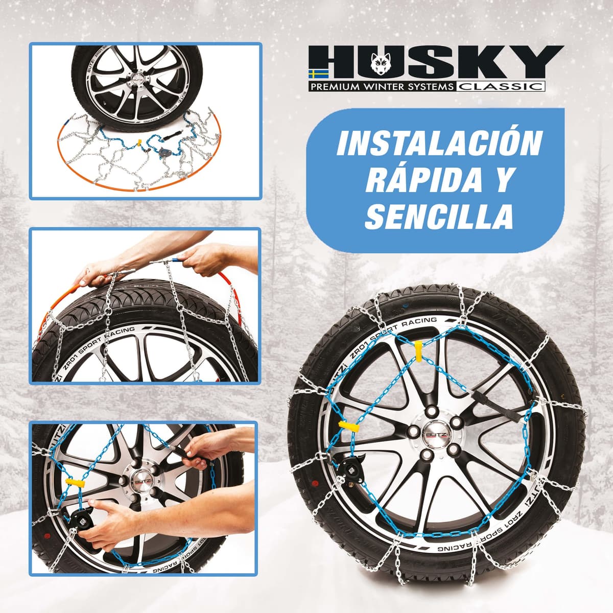 S SUMEX BZCH110 Butzi Cadenas de Nieve. 9 mm. O-Norm. KN110 (Juego de 2) — view 4