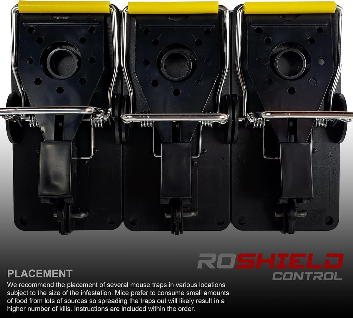 ROSHIELD 6 x Mouse Trap, 6 Pack Heavy Duty Reusable Snap Traps that Kill Instantly, High Sensitive Mice Catcher UK, Safe and  — view 3