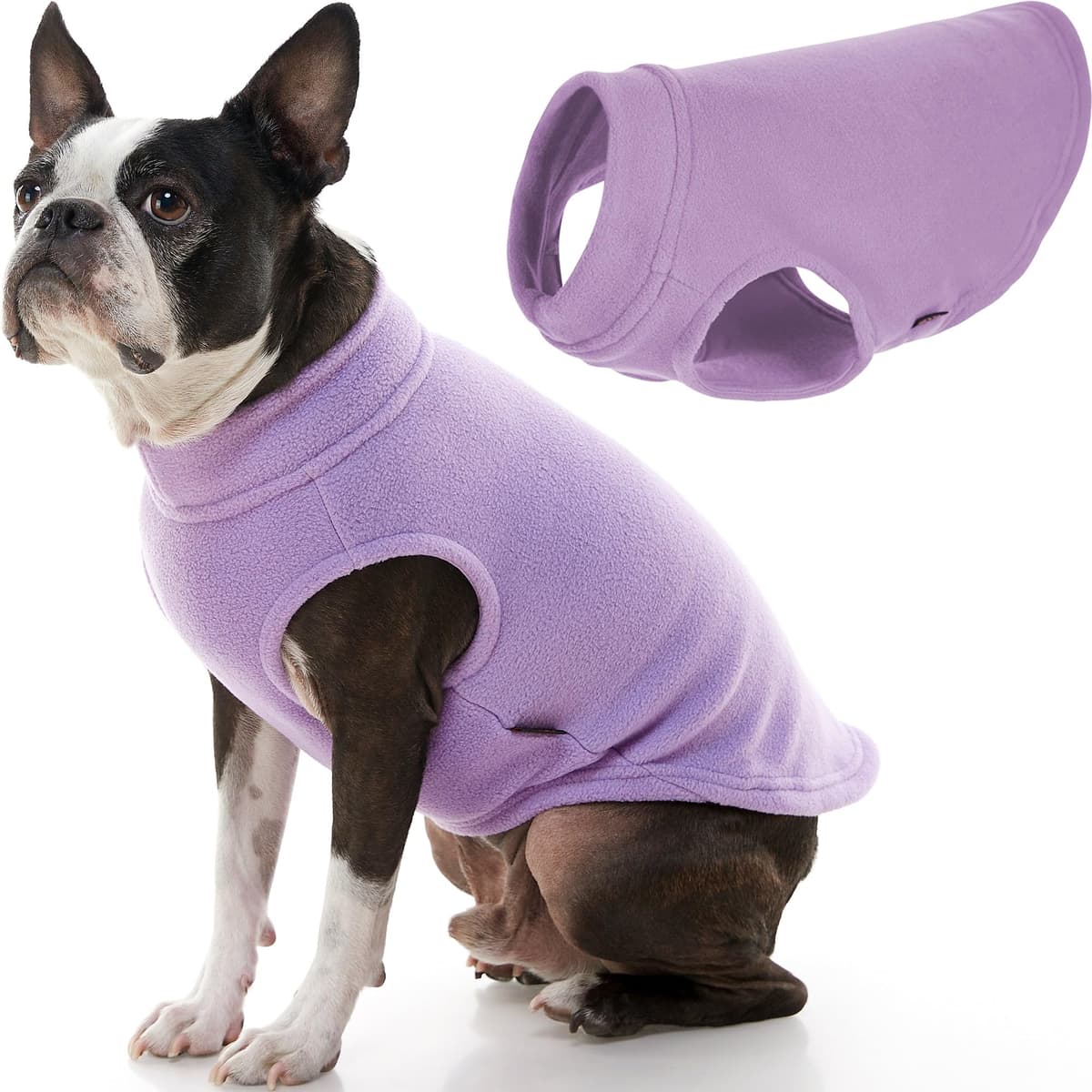 Gooby Stretch Fleece Pull Over Cold Weather Dog Vest, 2X-Large, Black — view 47