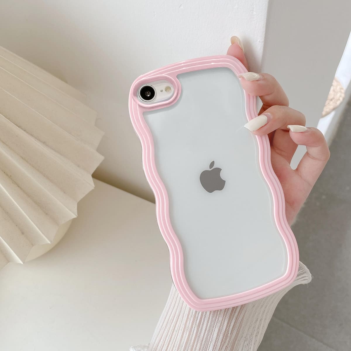 QLTYPRI Compatible with iPhone 11 Case, Cute Curly Wave Frame Clear Case for Girls Women, Transparent Soft Silicone TPU Bumper Shockproof Protective Phone Cover for iPhone 11 - Purple — view 82