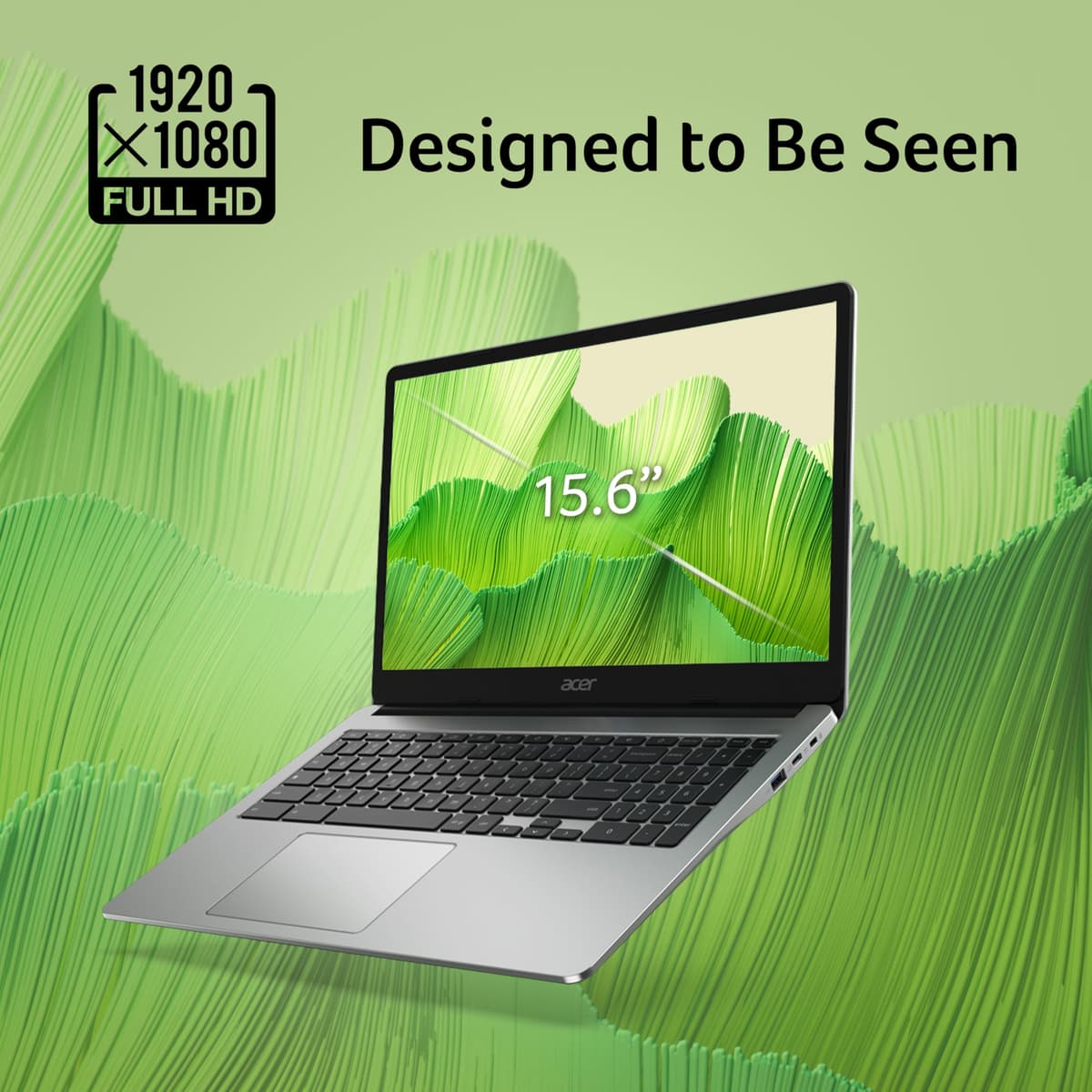 Acer Chromebook 315 CB315-4H Laptop - Intel Celeron N4500, 8GB, 128GB eMMC, Integrated Graphics, 15.6" Full HD, Chrome OS, Silver — view 4