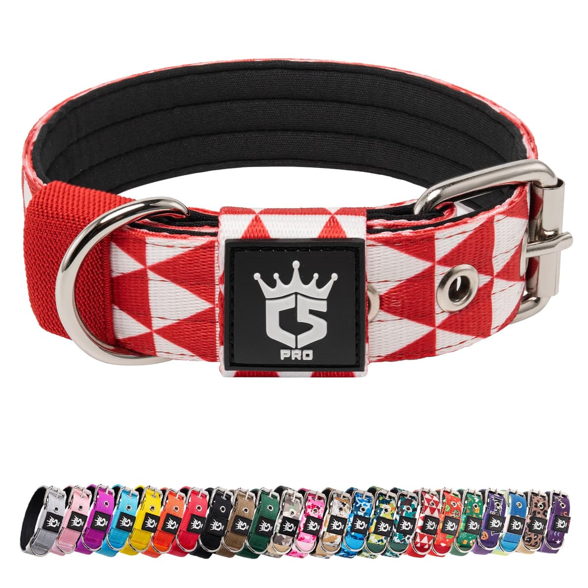 TSPRO Collar Táctico para Perros Ajustable, Collares con Broche de Metal Robusto, de 3,8 cm de Ancho, Duradero y Cómodo para Perros Medianos y Grandes (Negro M) — view 49