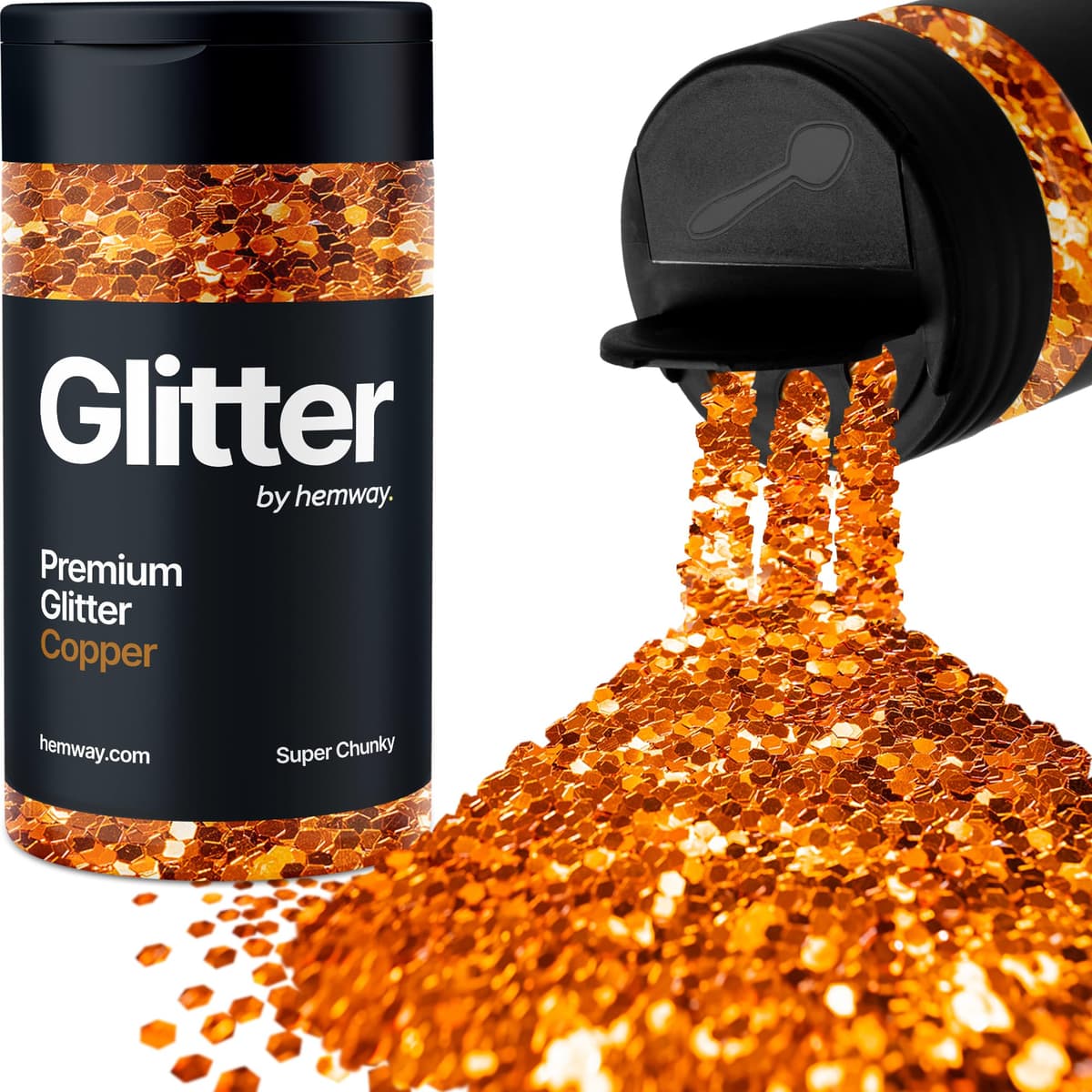 Light Rose Gold Glitter Shaker, 130g Ultrafine Glitter, Crafts 1/128" Metallic Flake Light Rose Gold Sequins, Resin & Epoxy Crafts, Decorating, Halloween, Christmas Nail, Face, Hemway — view 248