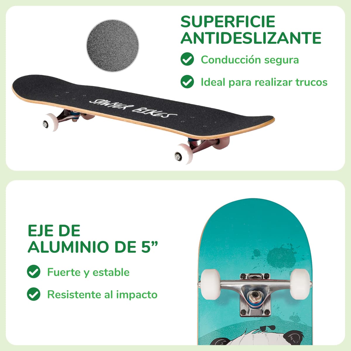 Sawyer Bikes - Monopatín/Skateboard (78cm x 20cm) - Niños y Adolescentes — view 3