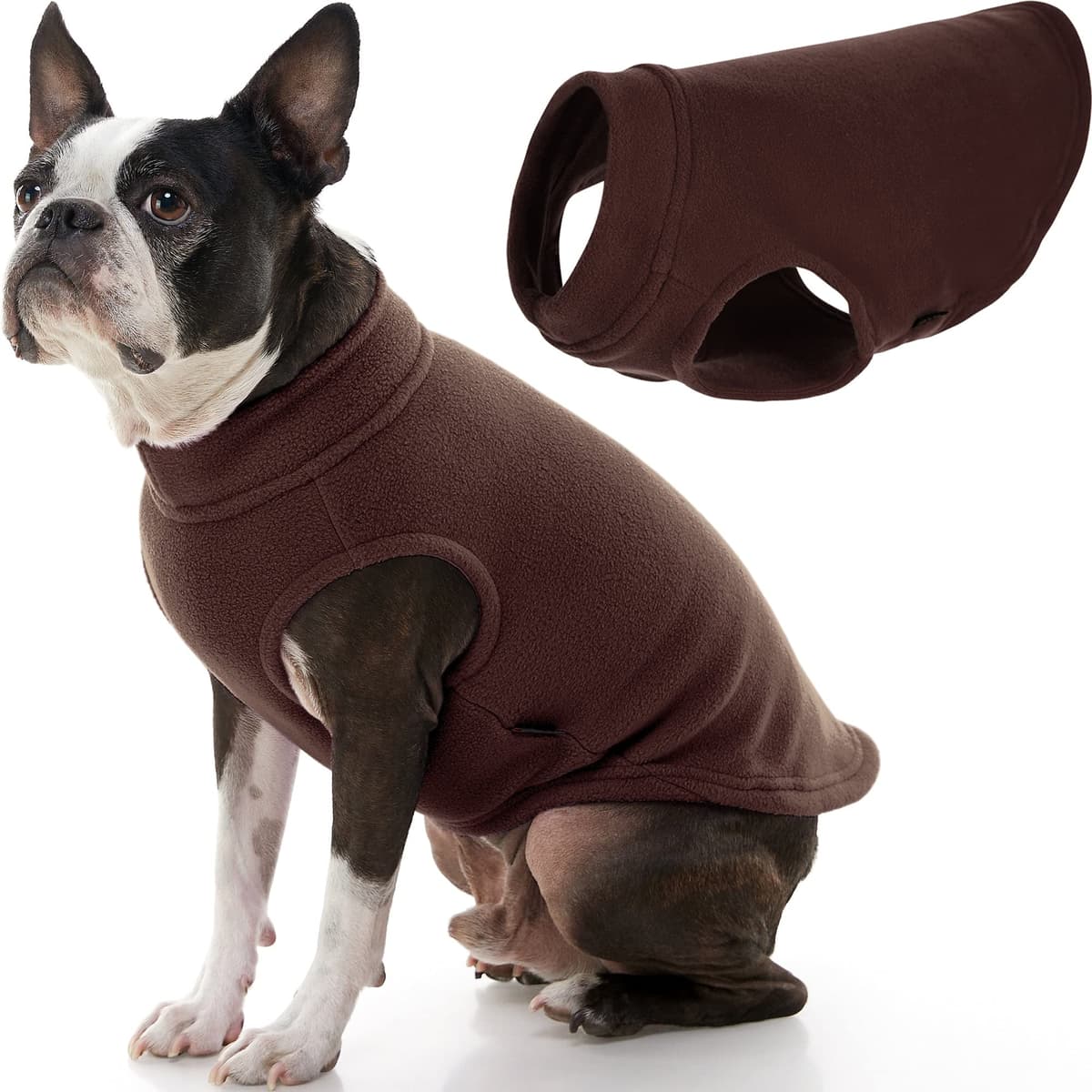 Gooby Stretch Fleece Pull Over Cold Weather Dog Vest, 2X-Large, Black — view 22