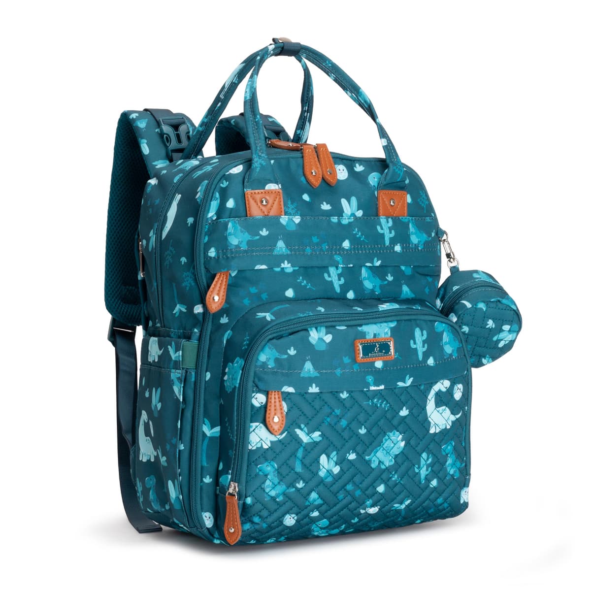BabbleRoo Baby Changing Bag Backpack, Nappy Changing Back Pack Diaper Bags with Changing Mat & Pacifier Holder for Mom & Dad