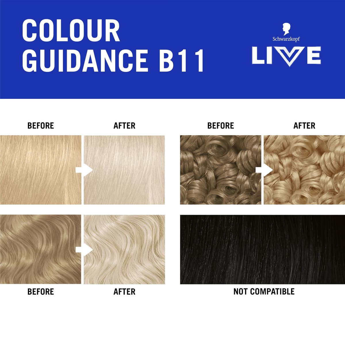 Schwarzkopf LIVE Intense Colour B11 Frosty Blonde, Long-lasting Permanent Blonde Hair Dye, For Lighter Hair, With Extra No-Brassiness Gloss — view 9
