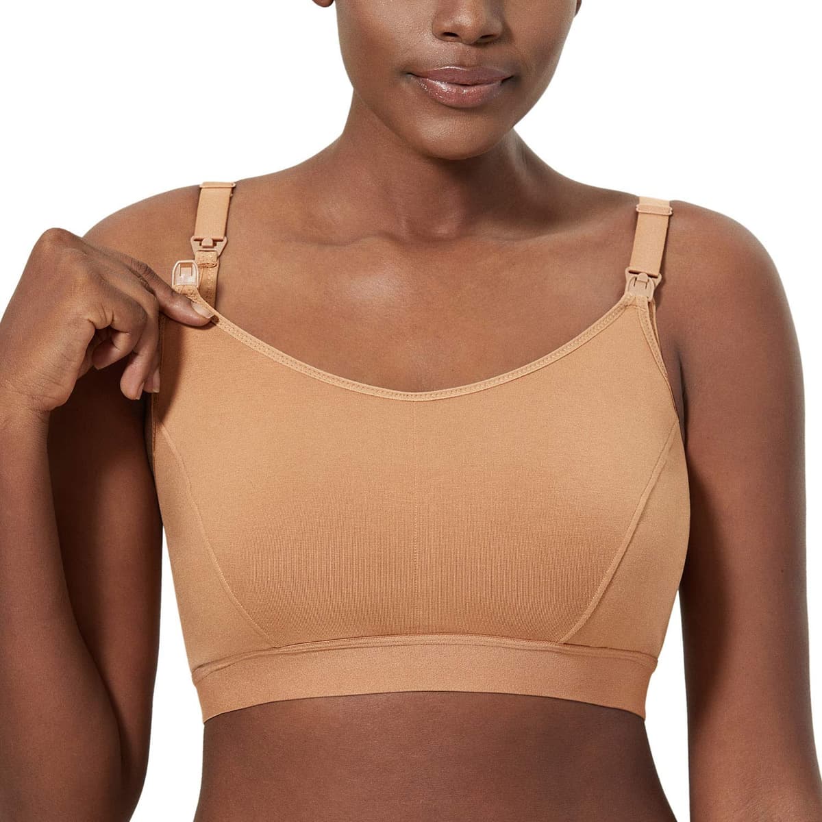 Gratlin Women's Nursing Bras Maternity Plus Size Breastfeeding Cotton Sleep Nursing Sports Bra — view 11