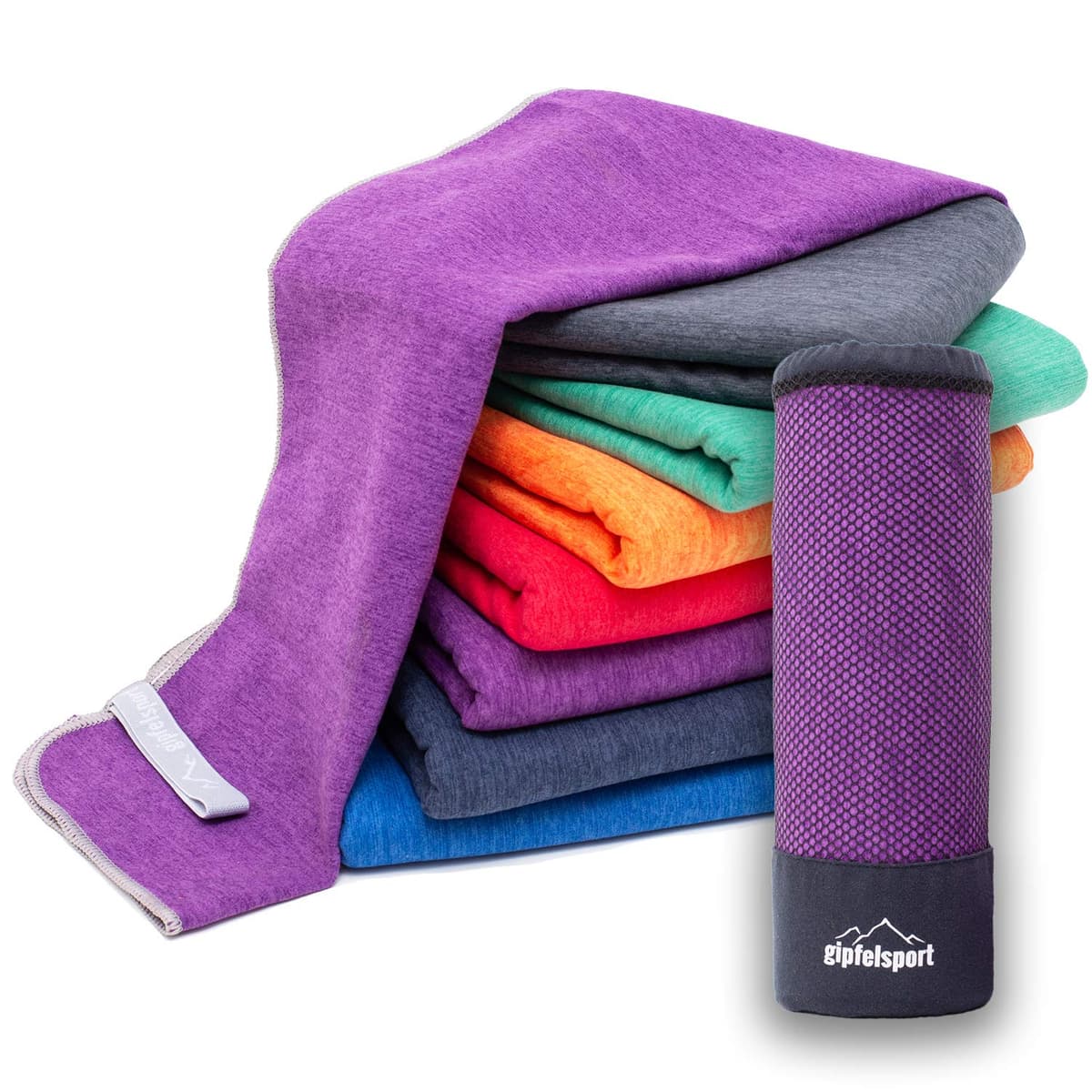 gipfelsport Toalla de Microfibra | Toalla de baño de Microfibra, Toalla de Viaje, Toalla de Playa | De Secado rápido, Ultra Ligero, Ahorro de Espacio | para niños, Hombres y Mujeres — view 25