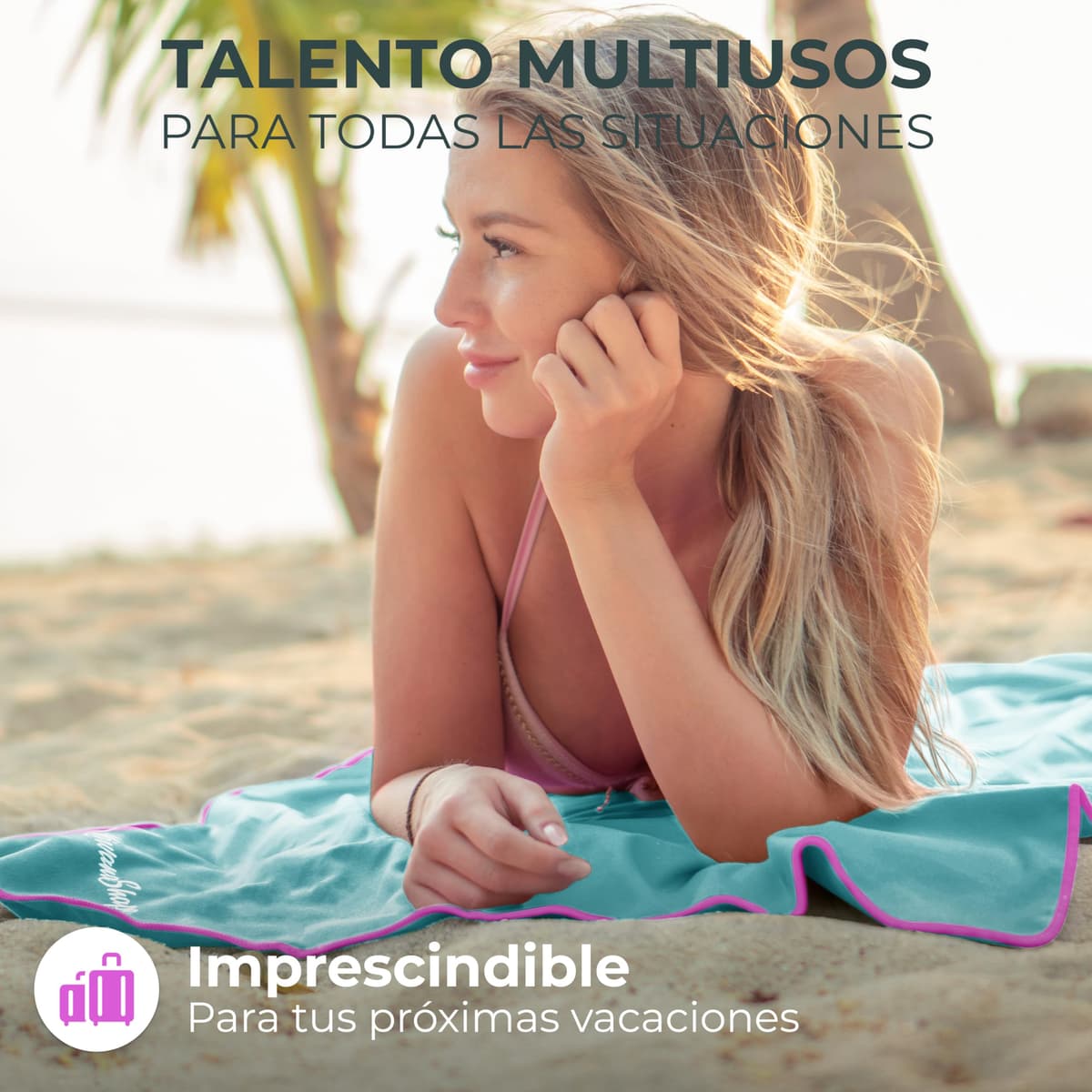NirvanaShape Toalla de Microfibra | 14 Colores | 8 Dimensiones | Toalla de Viaje Ligera, Absorbente y de Secado Rápido | Toalla de Baño para Viajes | Ideal para Playa, Camping, Yoga y Sauna — view 5
