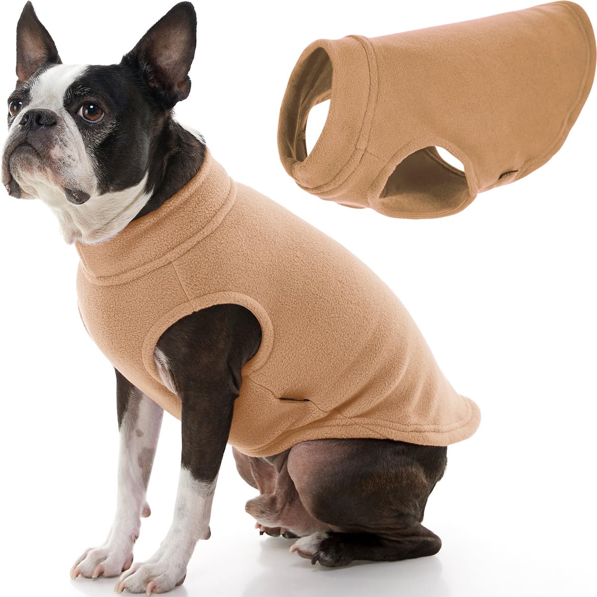 Gooby Stretch Fleece Pull Over Cold Weather Dog Vest, 2X-Large, Black — view 16