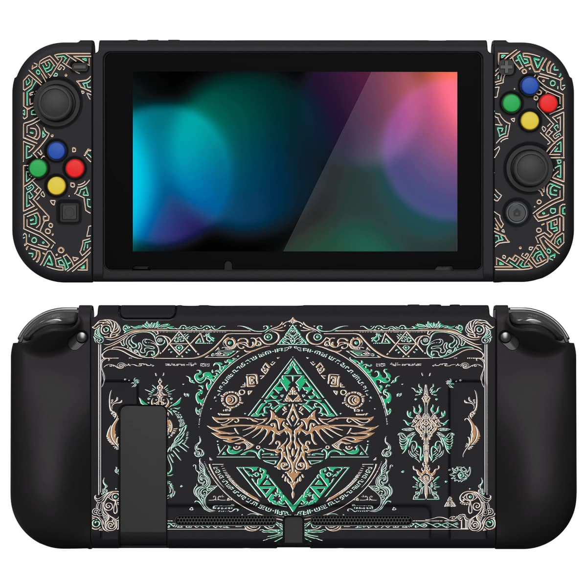 playvital ZealProtect Soft Protective Case for Nintendo Switch, Flexible Cover Protector for Switch with Screen Protector & Thumb Grip Caps & ABXY Direction Button Caps - Cherry Bunny & Cherry Bear — view 39