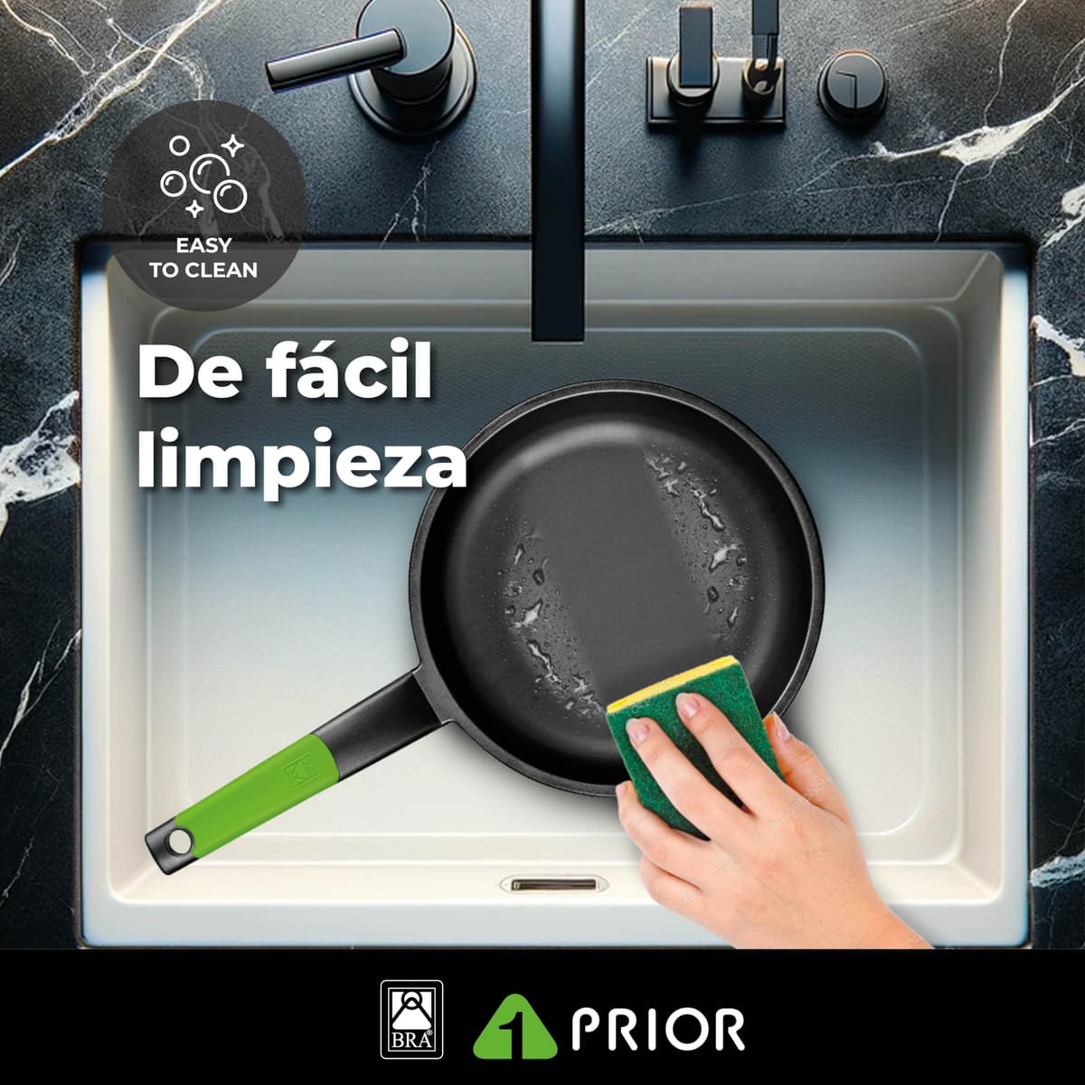 BRA Prior Sartén, 20 cm, aluminio fundido con antiadherente, apto para todo tipo de cocinas incluida inducción — view 4