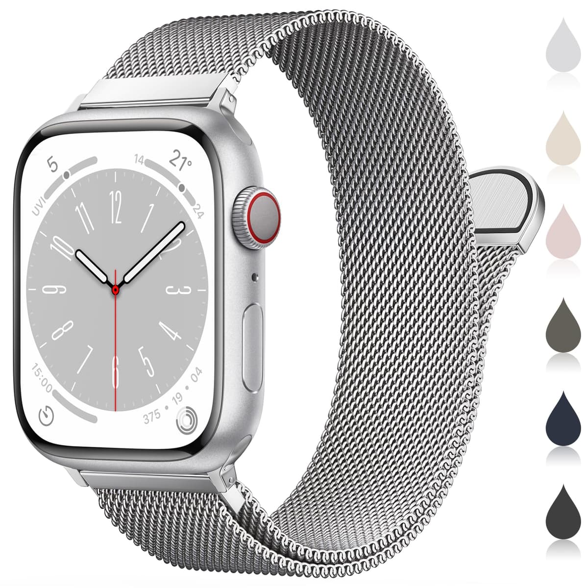 Original Milanese Loop Compatible with Apple Watch Straps 38mm 40mm 41mm 42mm 44mm 45mm 46mm 49mm Women & Men, Magnetic Clasp Adjustable Metal Bands for iWatch Series 11 10 9 8 7 6 5 4 2,Ultra 3,SE 3 — view 13