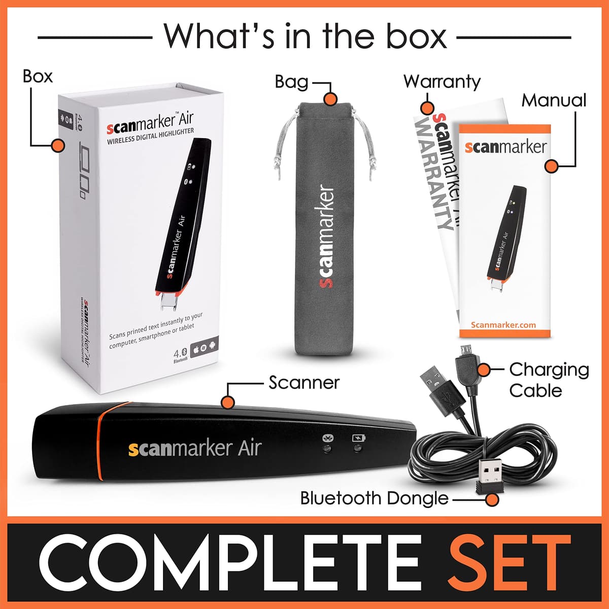 Scanmarker Air Pen Scanner & Translation Pen | Reading Pen for Dyslexia, Students & Professionals - Compatible with Mac, Windows, iOS & Android — view 3