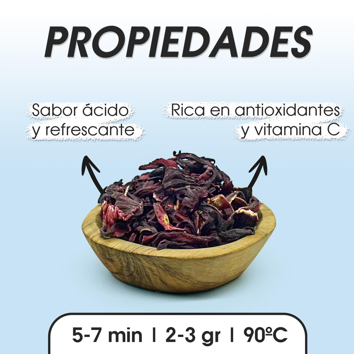 Flor de Jamaica para Adelgazar 200g - Te de Hibisco para Reducir Hinchazon de Barriga - Infusion Antioxidante y Natural para Bajar de Peso - Te Frio Detox para Aliviar Inflamacion — view 3