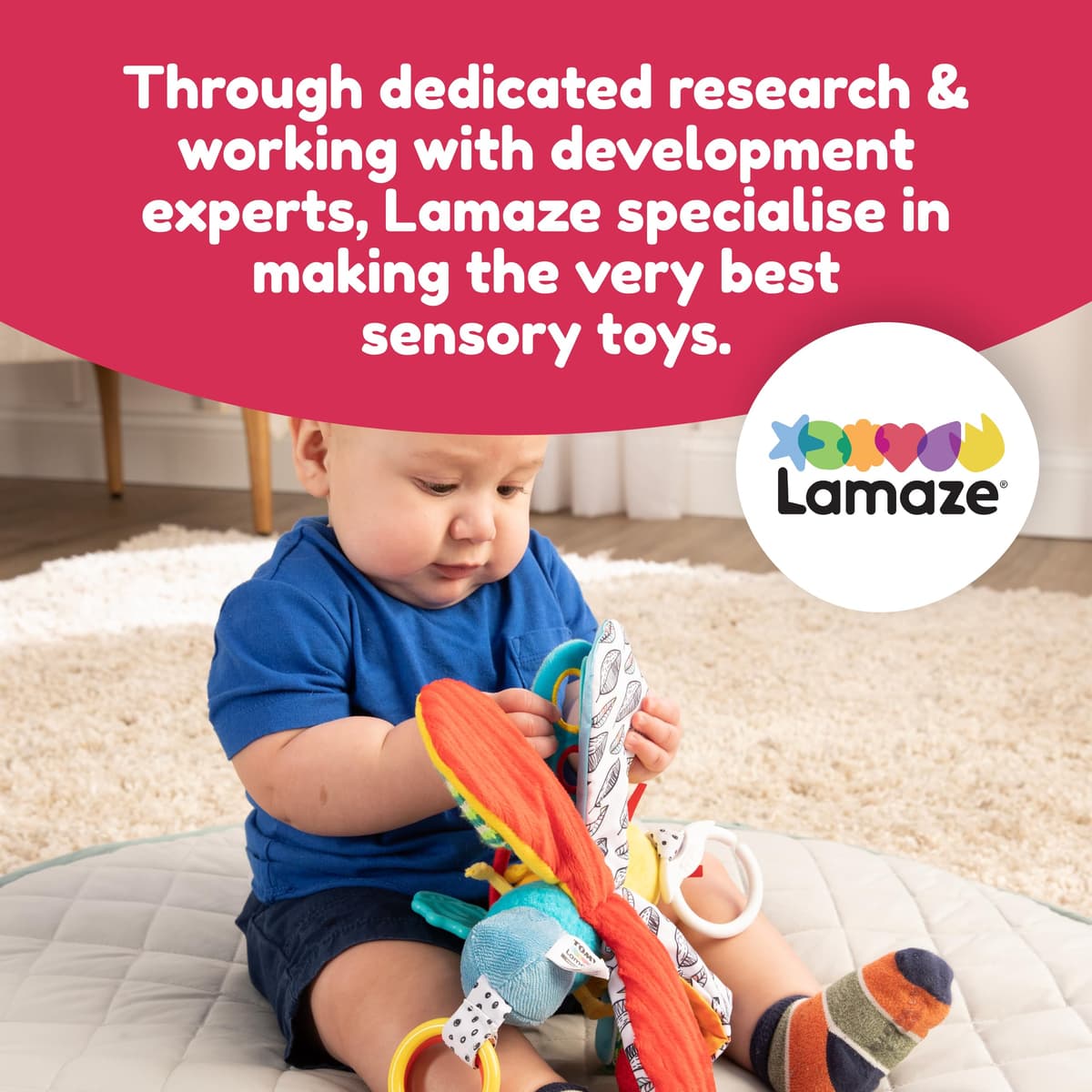 LAMAZE Freddie The Firefly - Clip on Pram and Pushchair Newborn Baby Toy, Sensory Toy for Babies Boys and Girls From 0 - 6 Months — view 2