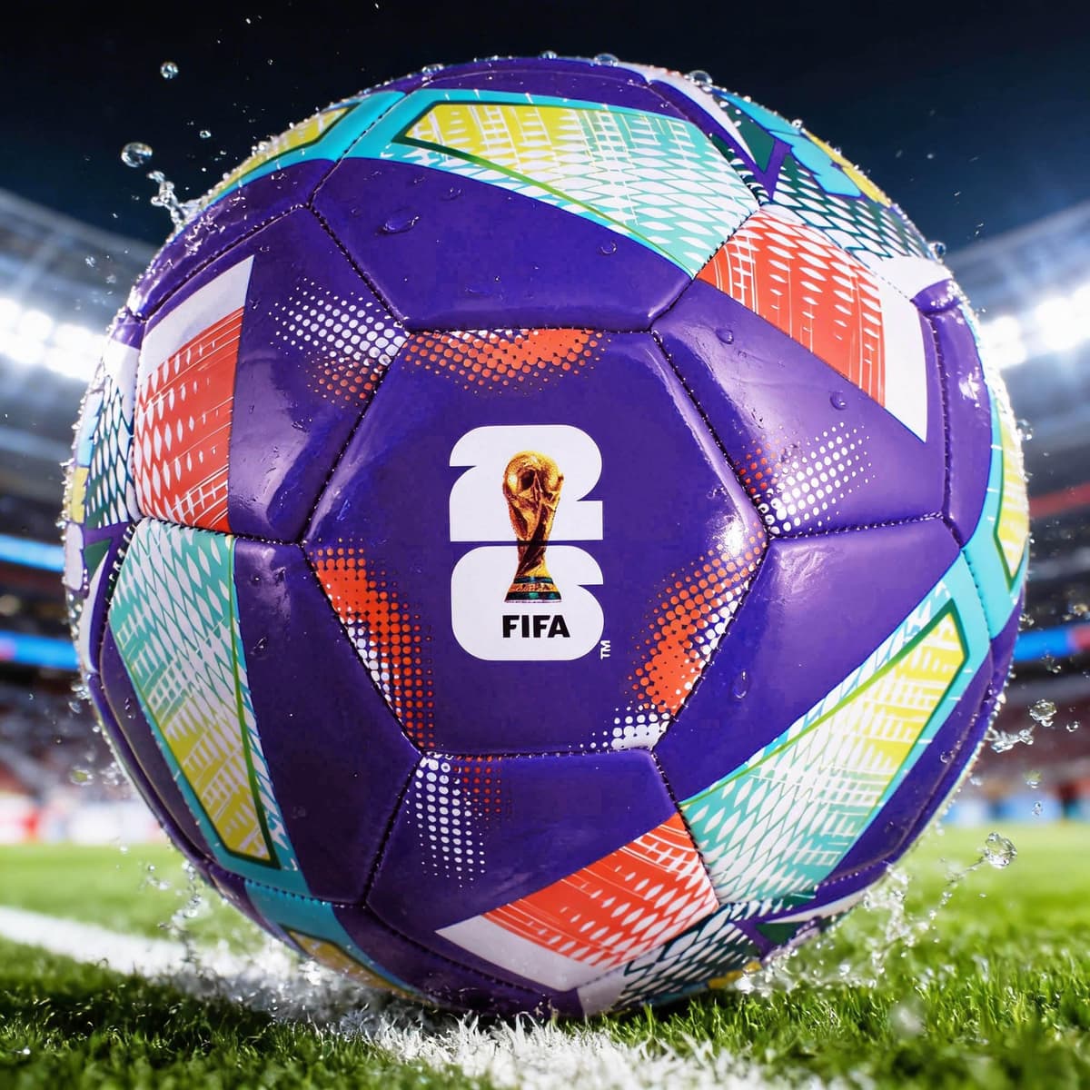 Hy-Pro Officially Licensed FWC26 Size 5 Football - Training Ball with Trophy Design & Host Nations Graphics, Football Gifts for Boys - FIFA World Cup 2026 Design — view 5