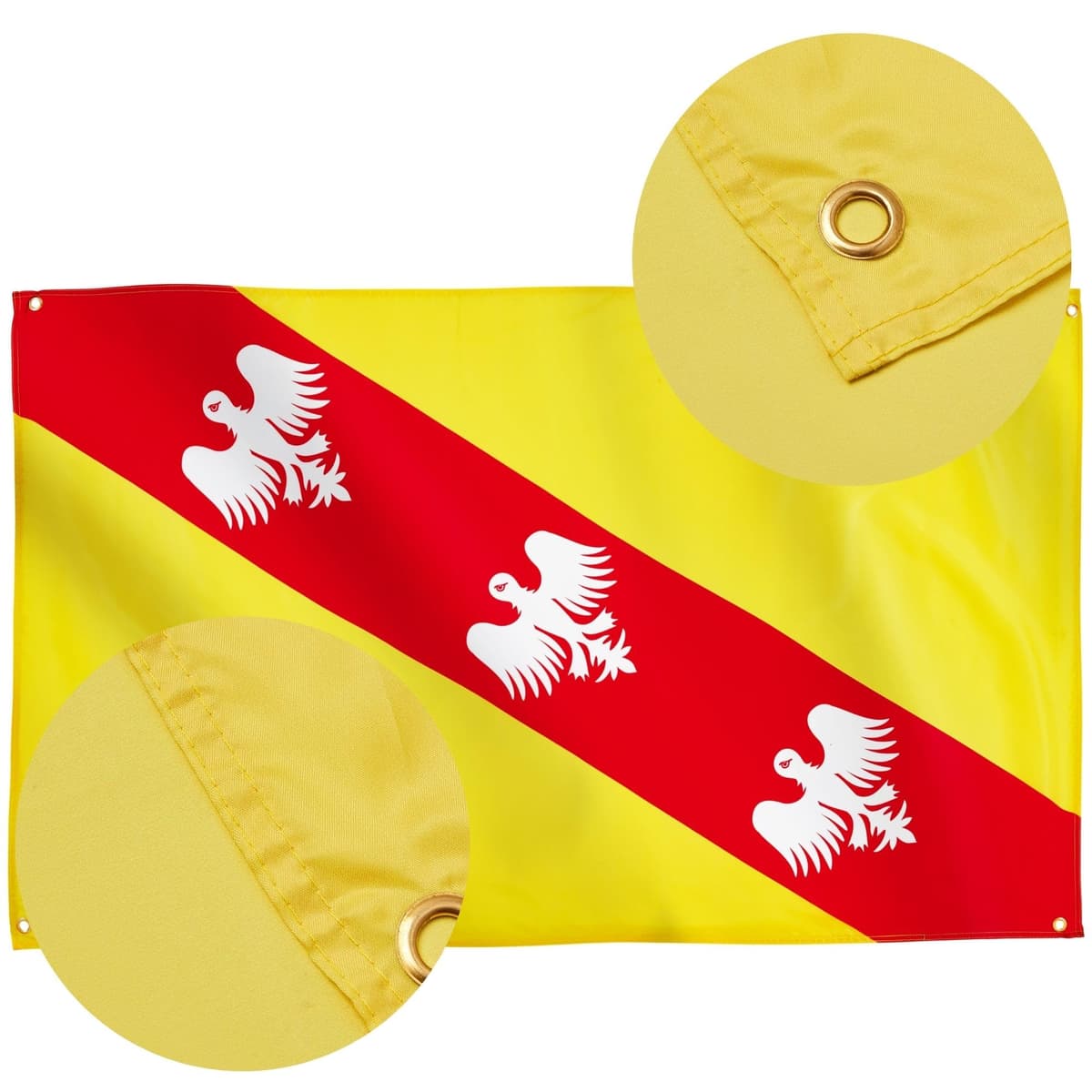 Runesol Cornwall Flag - 91x152cm, 3ft x 5ft, Cornish Flag, 4 Grommets, Eyelet in Every Corner, Premium Quality, Inside & Outside Use, Vivid Colours — view 229