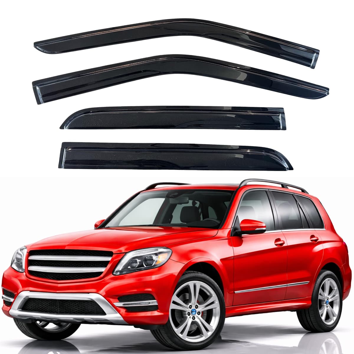 KPY Rain Guards Fit for 2006-2013 Lexus IS250 IS350, Out-Channel Window Visors Vent Wind Deflectors 4PC, Car Accessories for 06-13 Lexus is Series — view 247
