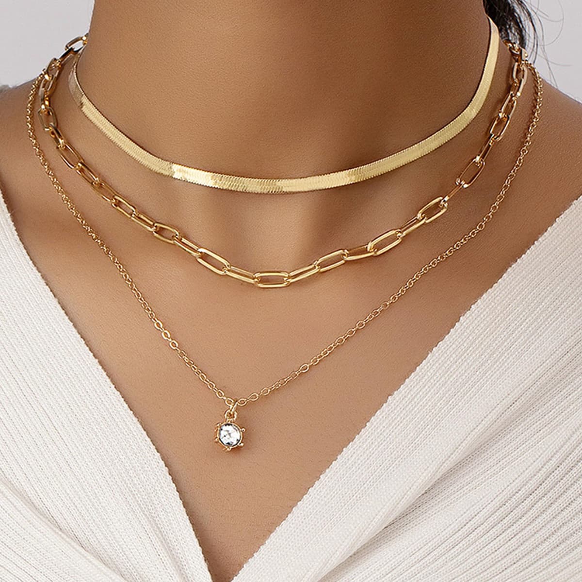 Joyas de Mujer - Set de 40 Piezas: Brazalete Dorado, Cadena y Collar Oro, Gargantilla y Choker Dorado, Bisutería, Joyería y Colgante para Mujeres, Oro — view 4