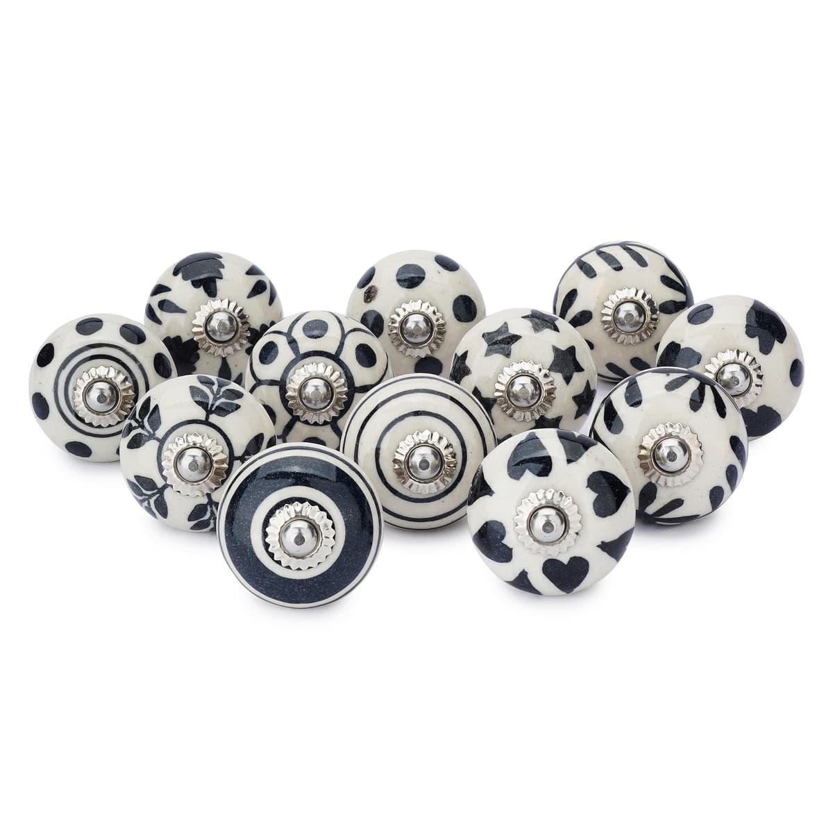 Ajuny Vintage Juego de 20 Pomos de Cerámica Blanca para Cómoda Cajón Armario Cocina Moderna Baño y Dormitorio Tiradores Decorativos Hechos a Mano — view 44