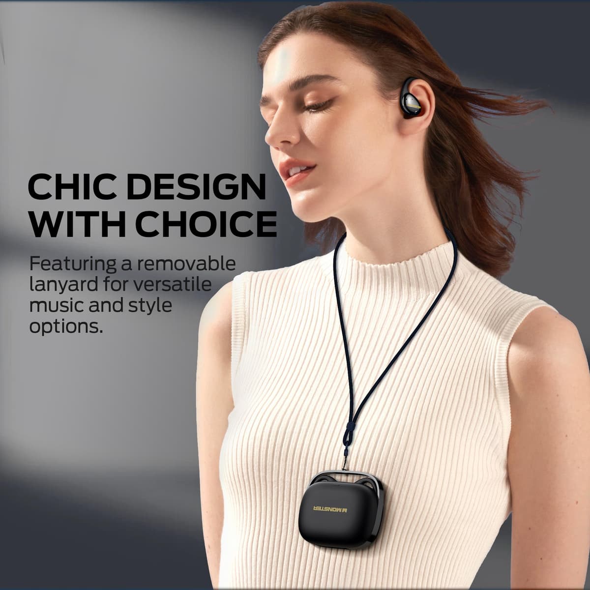 Monster Open Ear AC520 Headphones, Bluetooth 6.0 Wireless Earbuds with HiFi Sound, Open Ear Headphones with 24H Playtime, ENC Clear Call, Unique Handbag Design,IPX6 Resistance — view 4