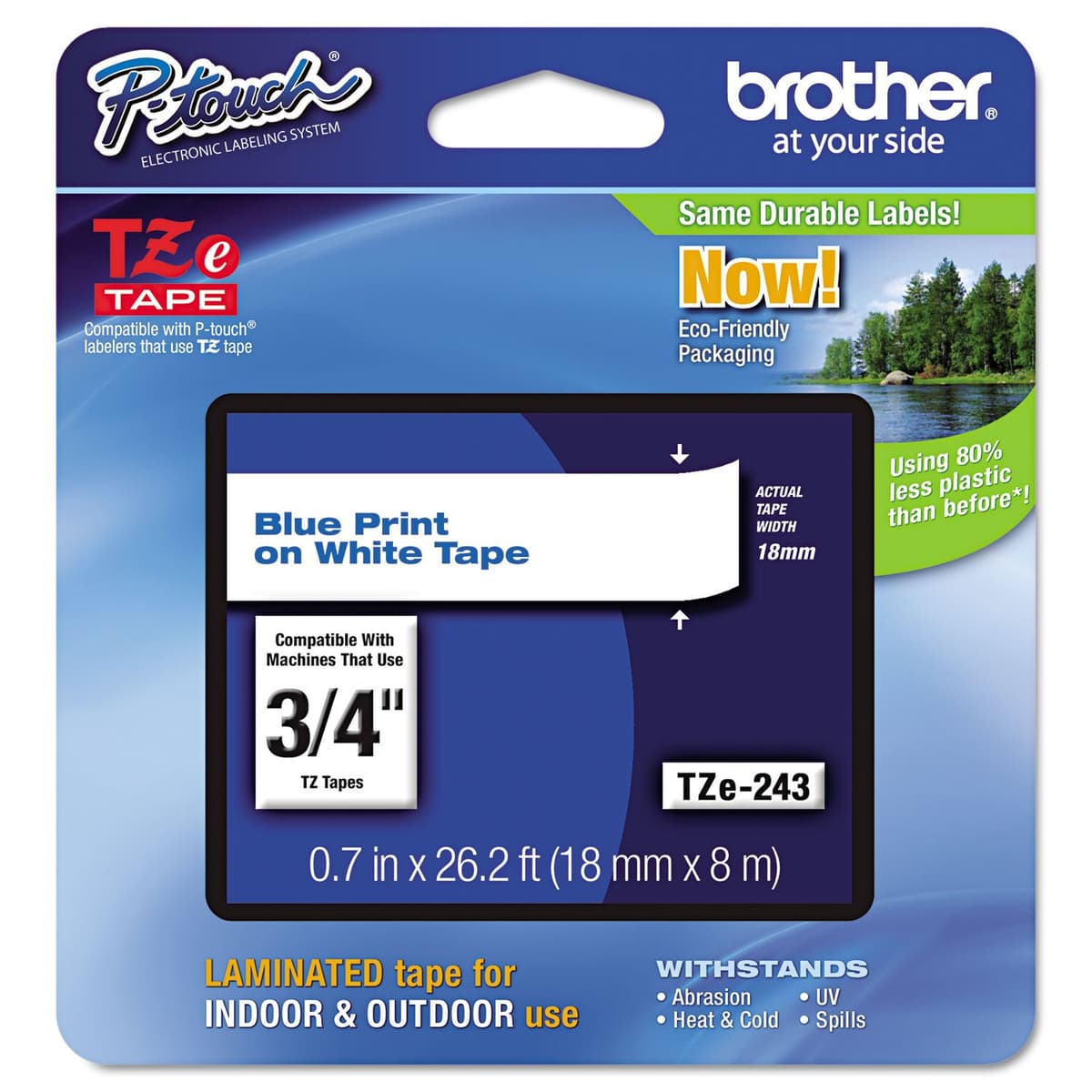 Brother Genuine P-touch TZE-S631 Tape, 1/2" (0.47") Wide Extra-Strength Adhesive Laminated Tape, Black on Yellow, Laminated for Indoor or Outdoor Use, Water-Resistant,0.47" x 26.2' (12mm x 8M),TZES631 — view 4