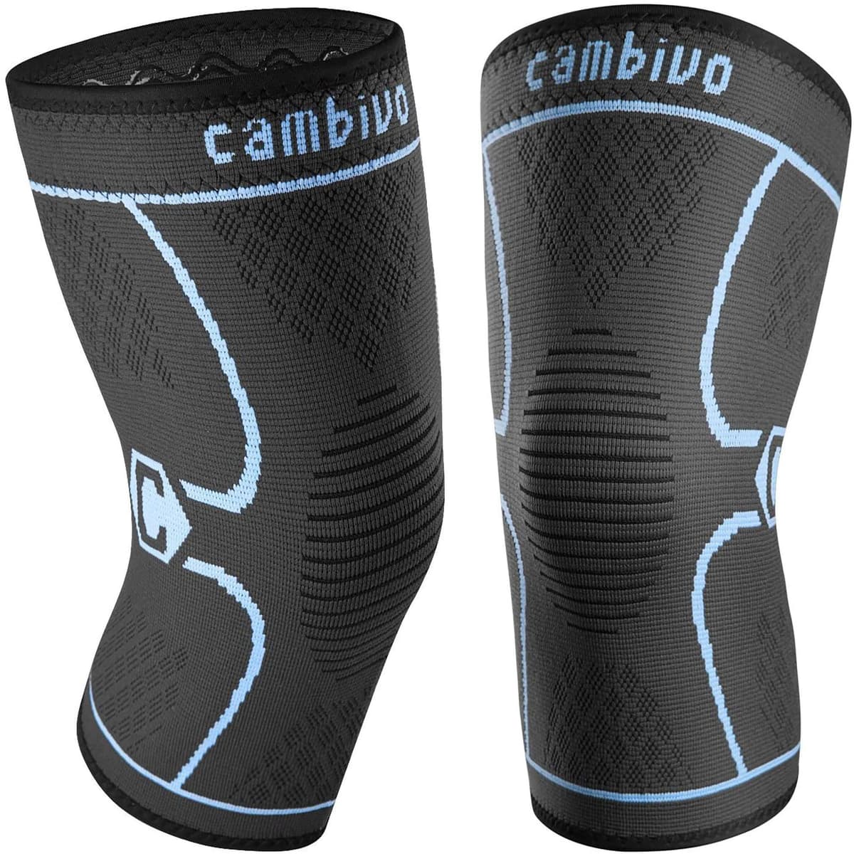 CAMBIVO 2Pcs Rodilleras Gym de Compresion, Rodilleras Menisco y Ligamento, Rodillera Transpirable y Antideslizante para Gym, Voleibol, Baloncesto, Correr, Bicicleta, Unisex — view 21