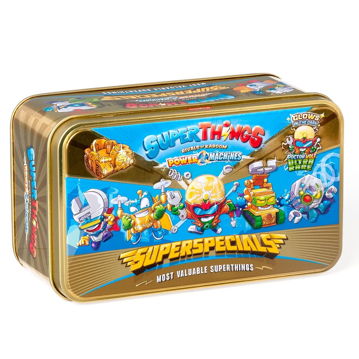 SUPERTHINGS Lata Gold Serie 5, Incluye el ultrararo (Kid Fury), los 2 líderes Dorados, los 6 capitanes Plateados y los 2 Aerowagons Dorados — view 10