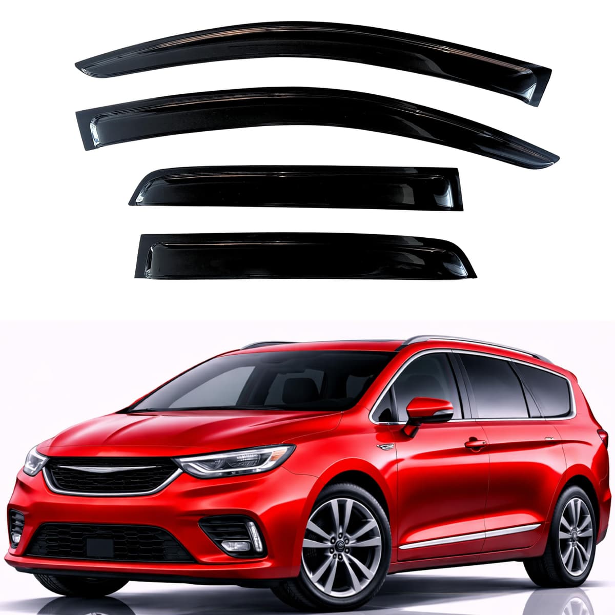 KPY Rain Guards Fit for 2006-2013 Lexus IS250 IS350, Out-Channel Window Visors Vent Wind Deflectors 4PC, Car Accessories for 06-13 Lexus is Series — view 164